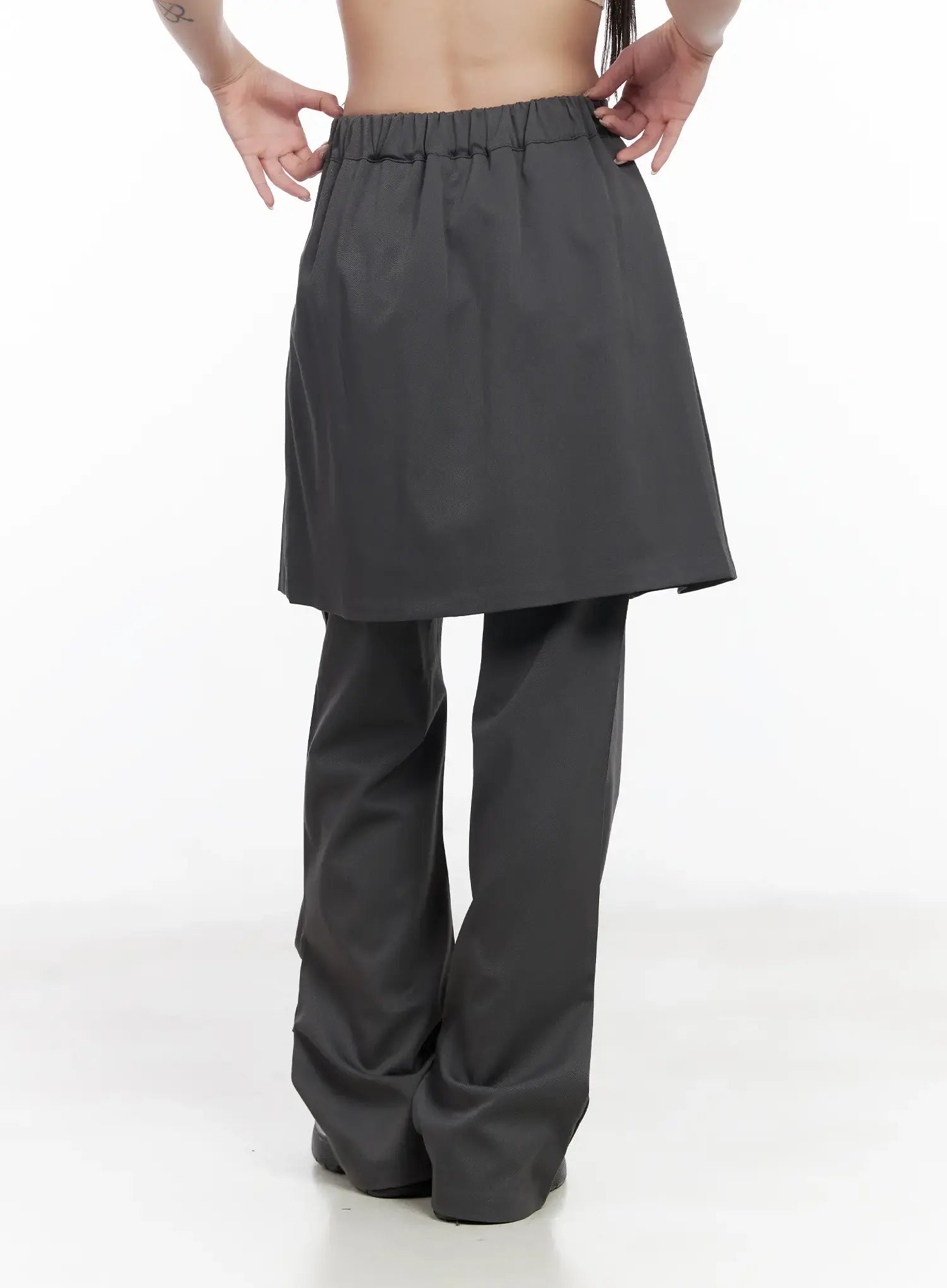 Pleated Layered Skirt Pants CF523 - Image 4