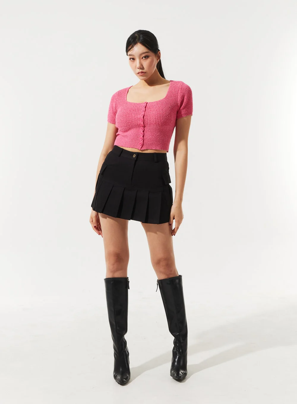 Pleated Mini Skirt IM330 - Image 3