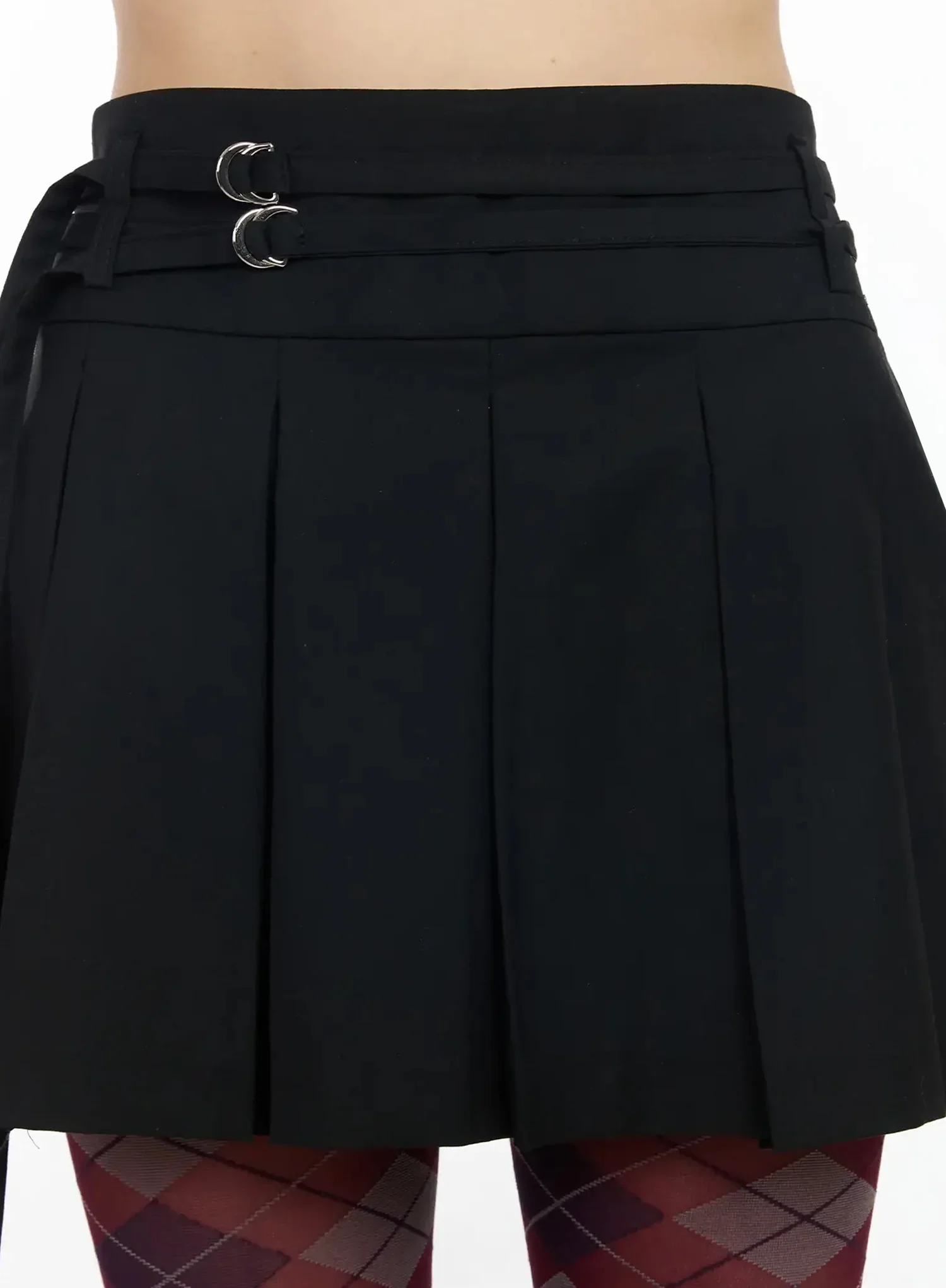 Pleated Skort with Belt Detail IM523 - Image 4