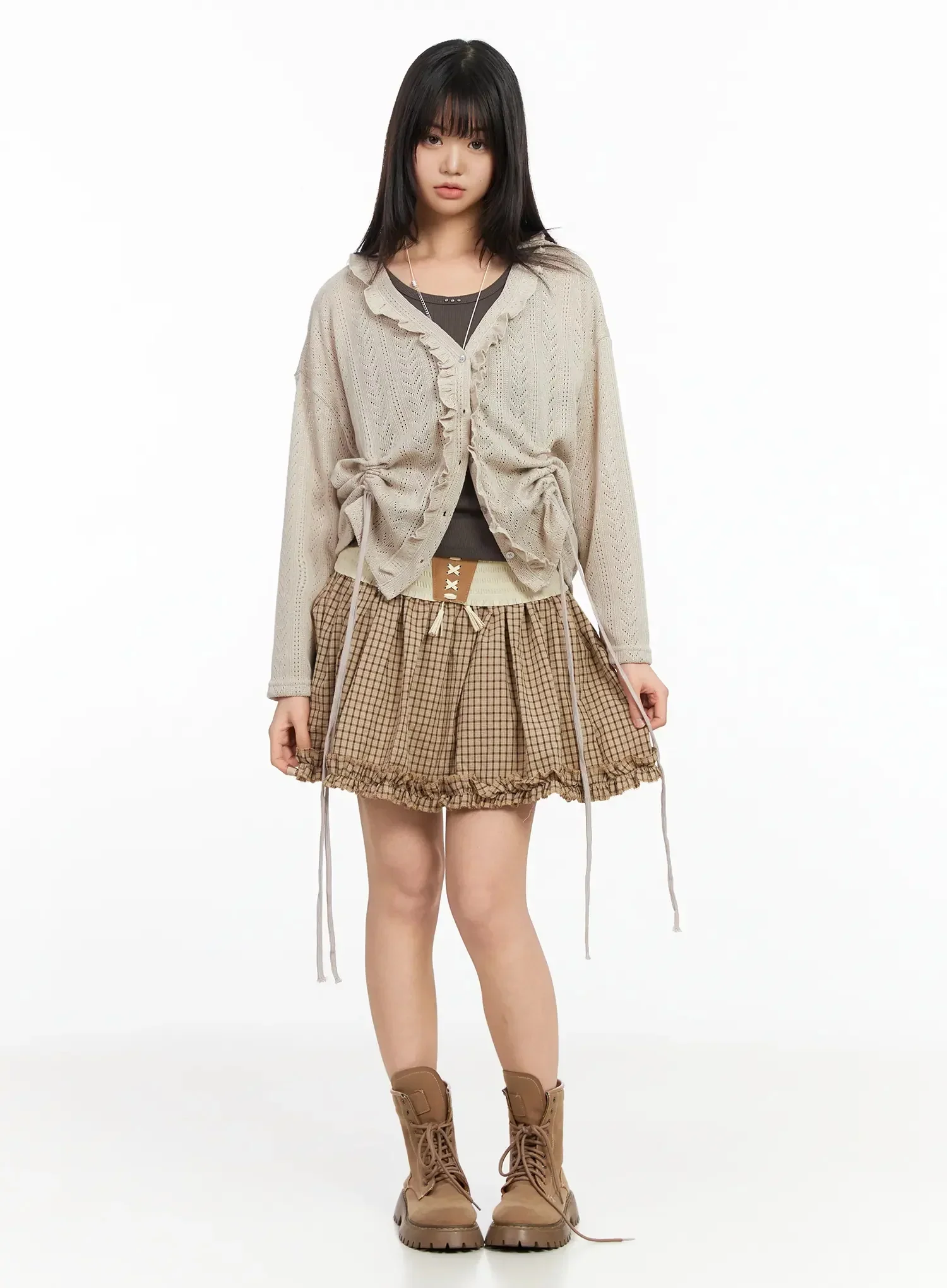 Pointelle Knit Cardigan IA523 - Image 5