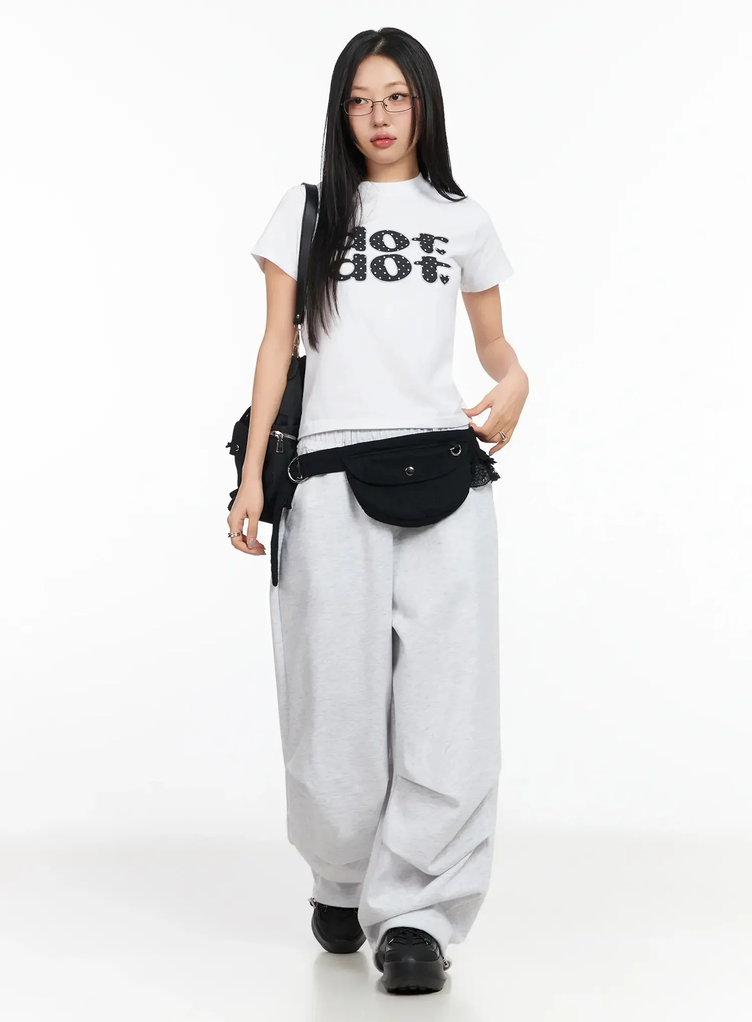Polka Dot Graphic Crop Top IA507 - Image 12