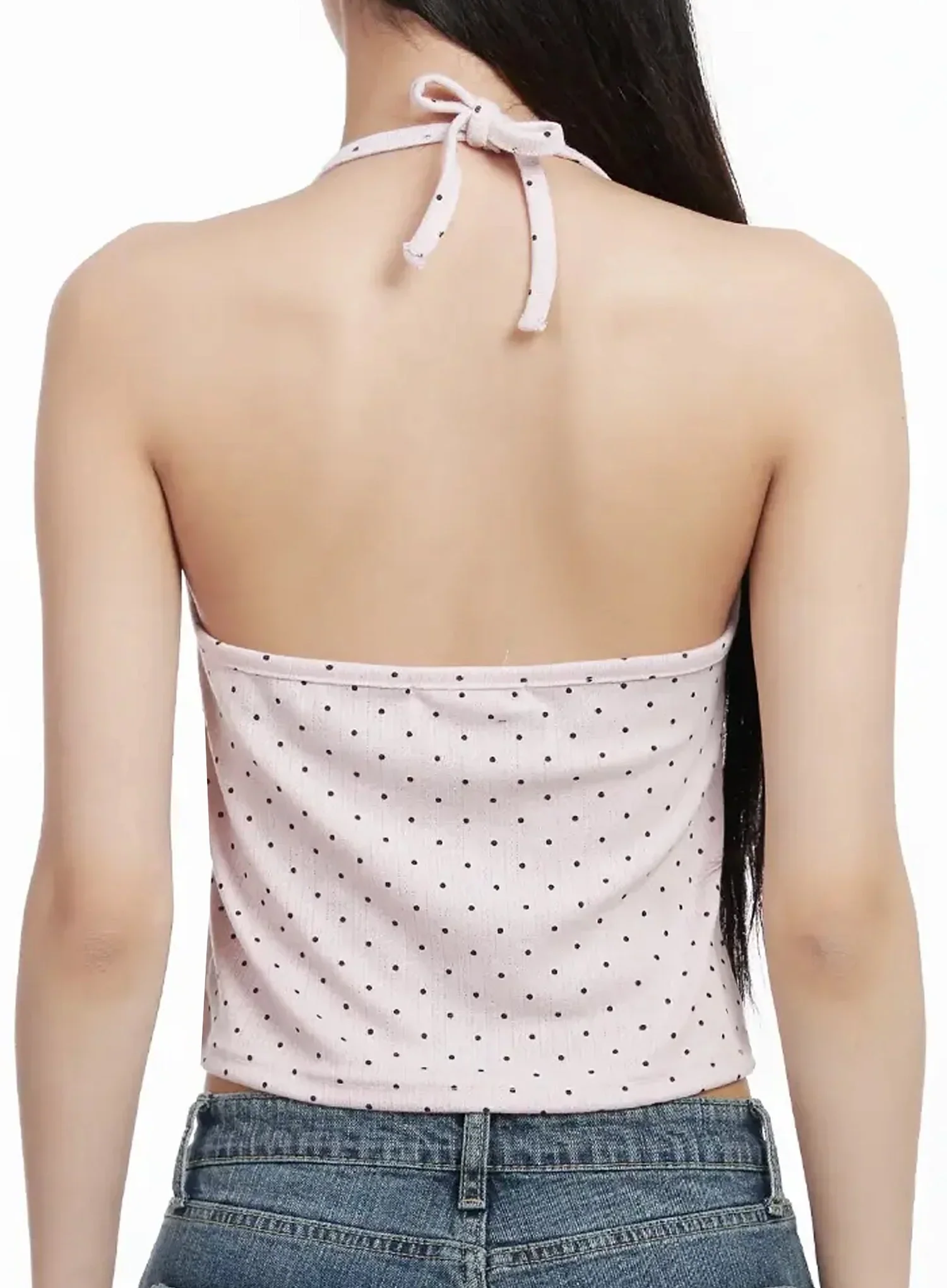 Polka Dot Halter Neck Top IM503 - Image 9