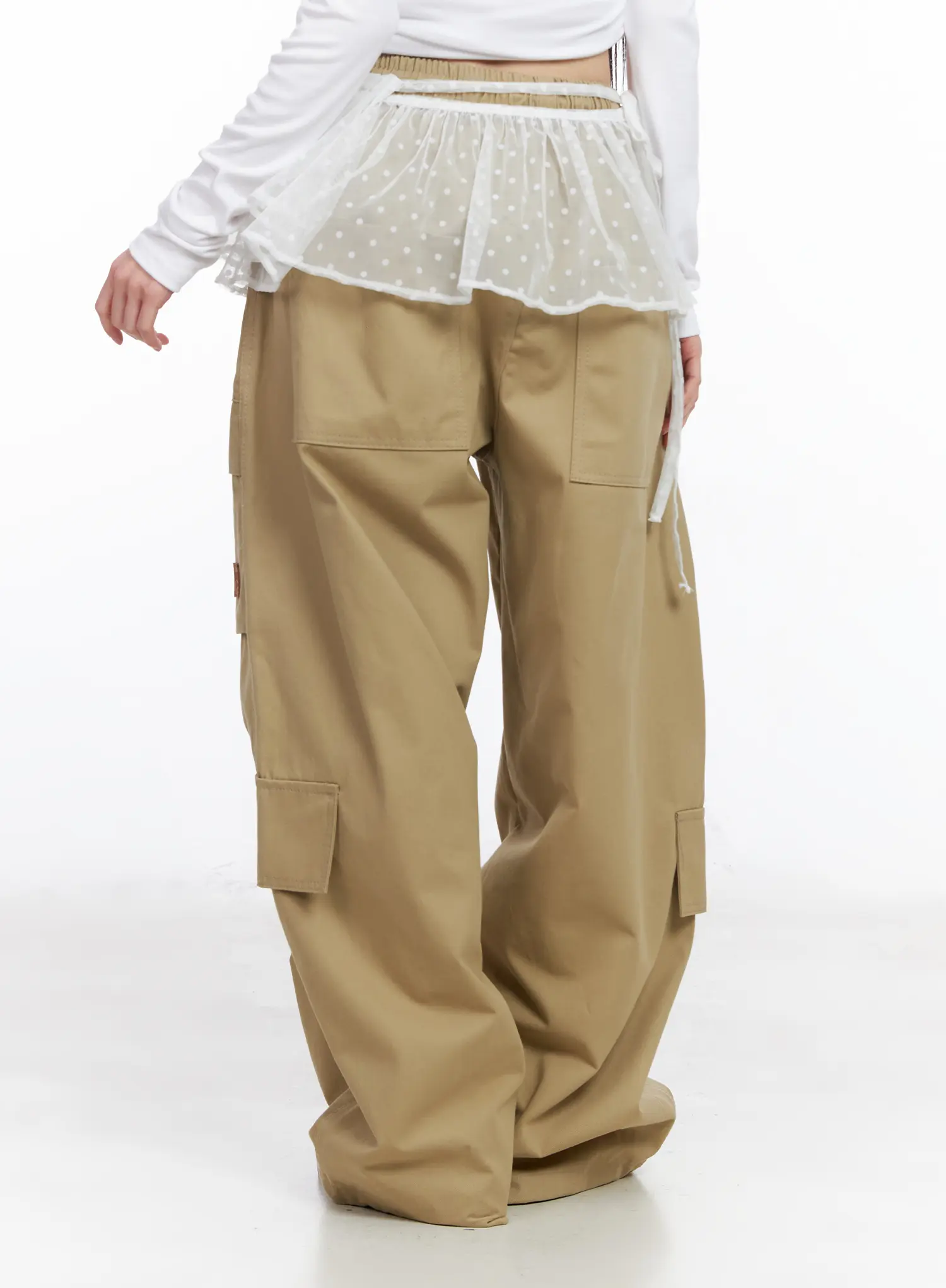 Polka Dot Mesh Wrap Skirt CF518 - Image 4