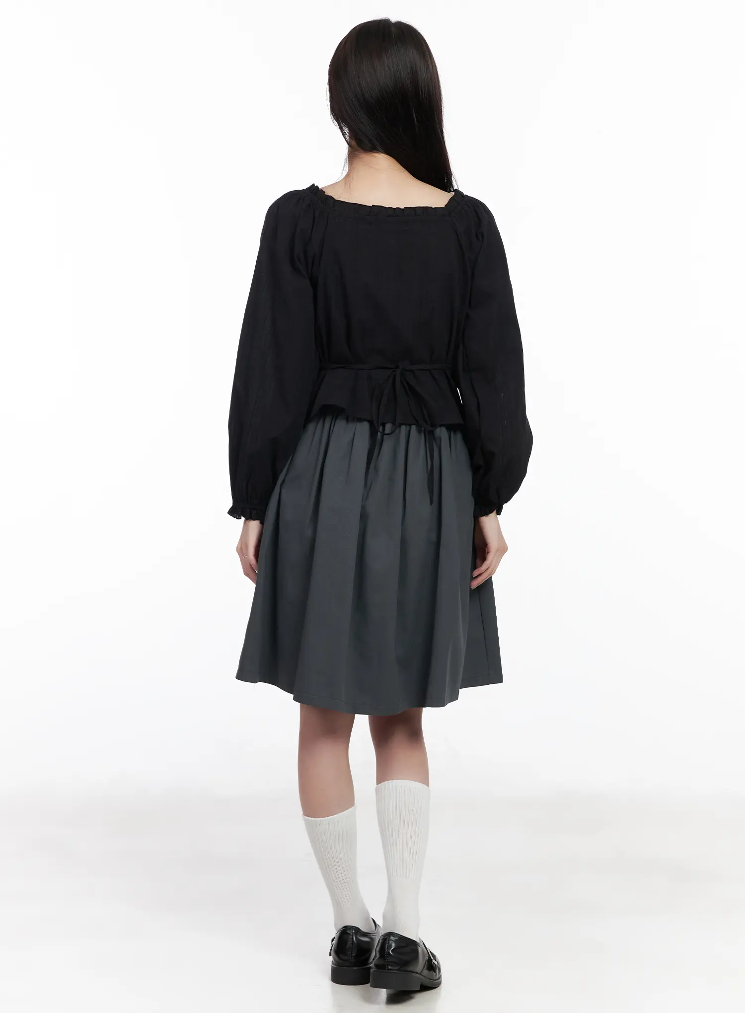 Puff Sleeve Button-Up Blouse CM531 - Image 5