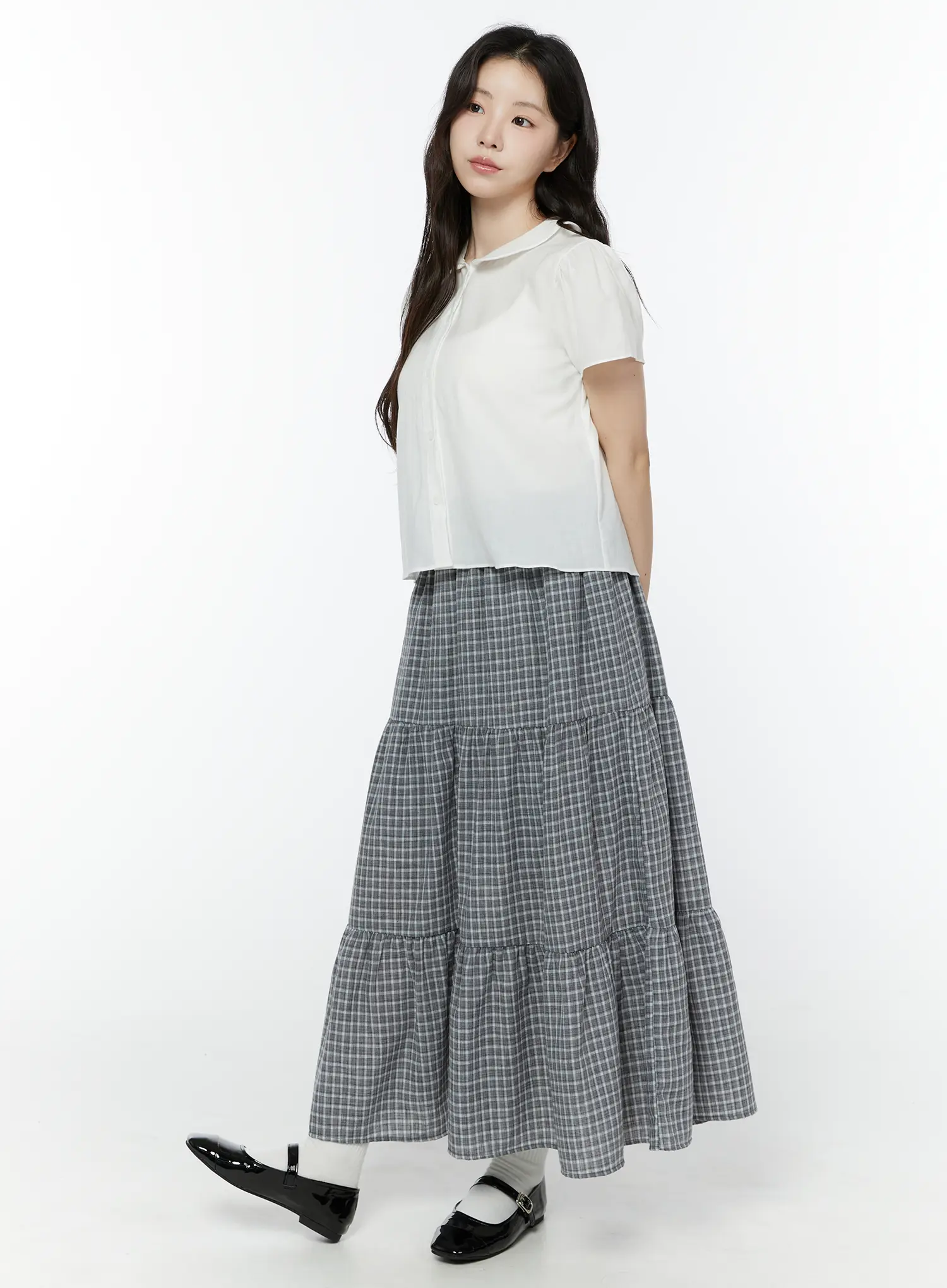 Puff Sleeve Round Collar Blouse IY507 - Image 9