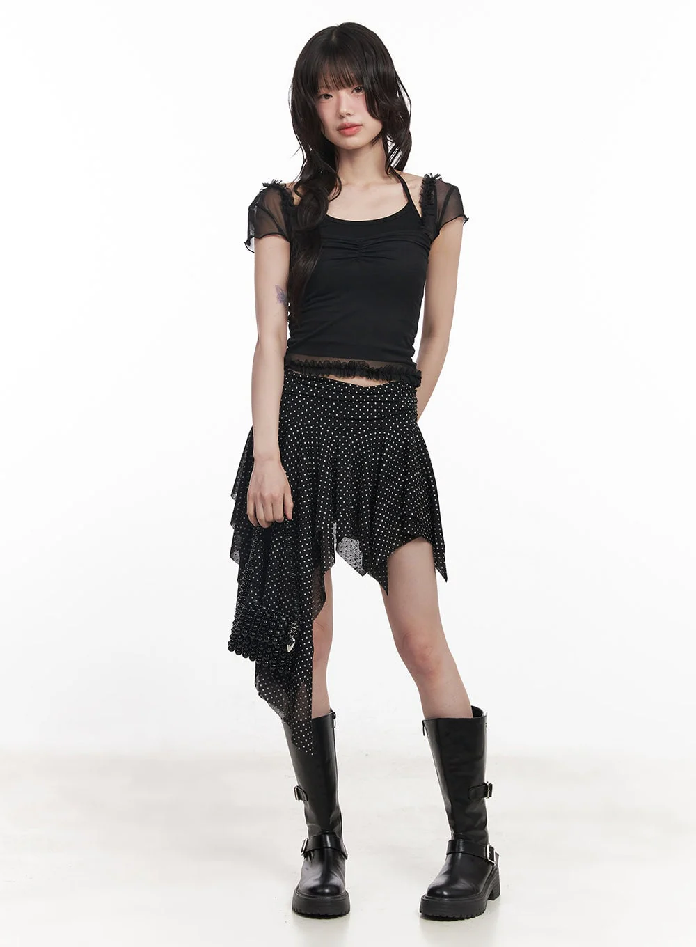 Puff Sleeve Sheer Top CY520 - Image 4
