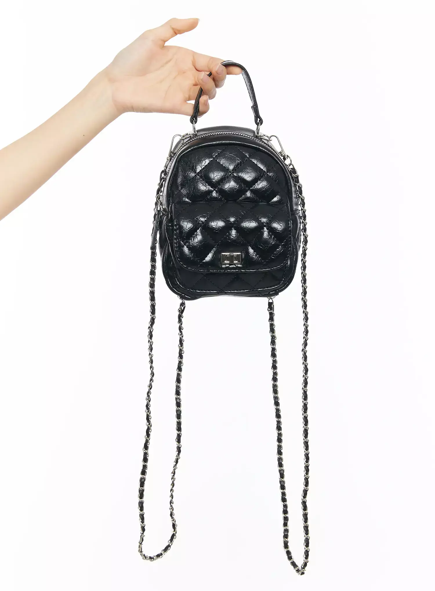 Quilted Mini Chain Backpack IM502