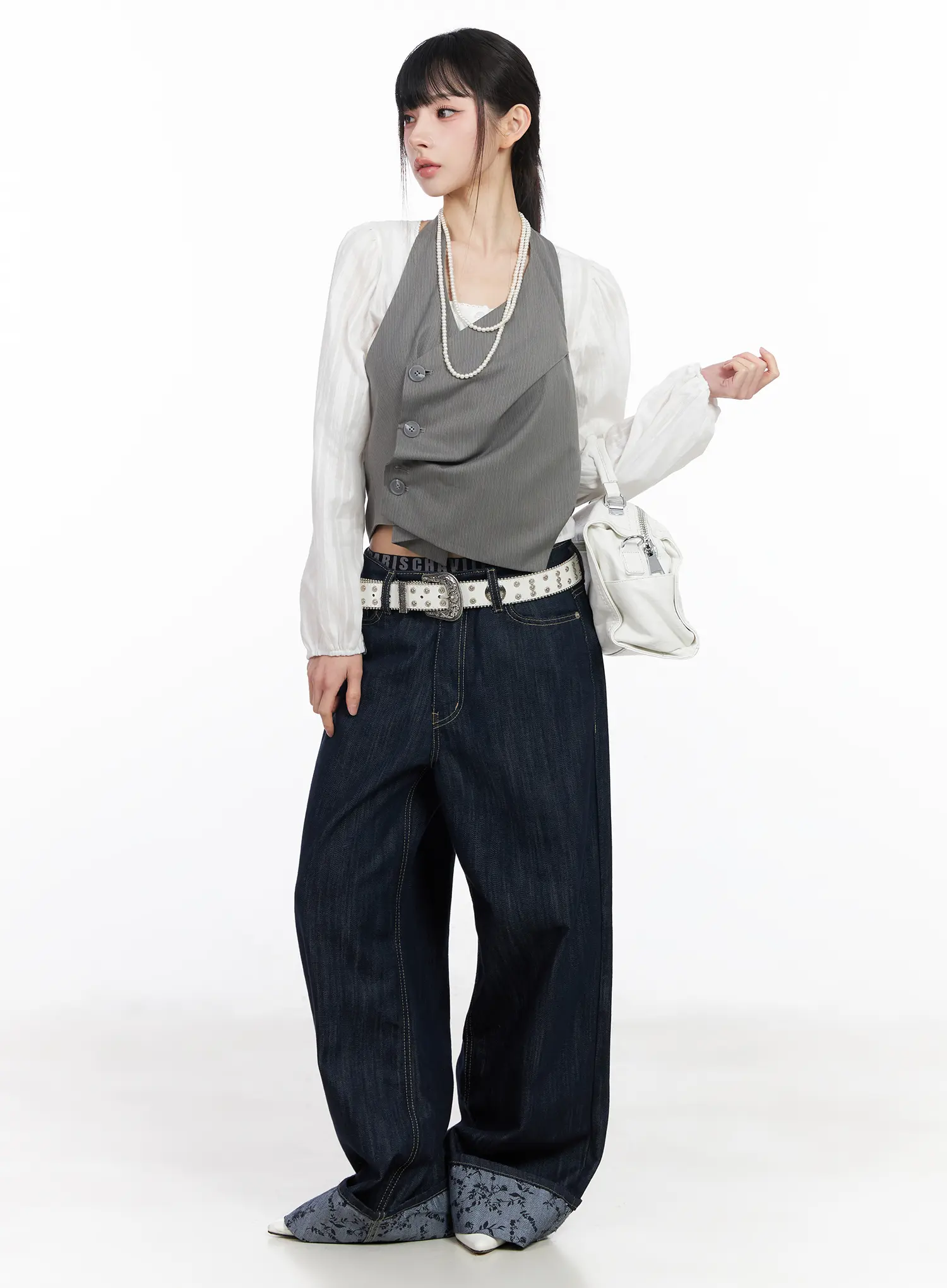 Raya Cuffed Baggy Jeans CF518 - Image 2