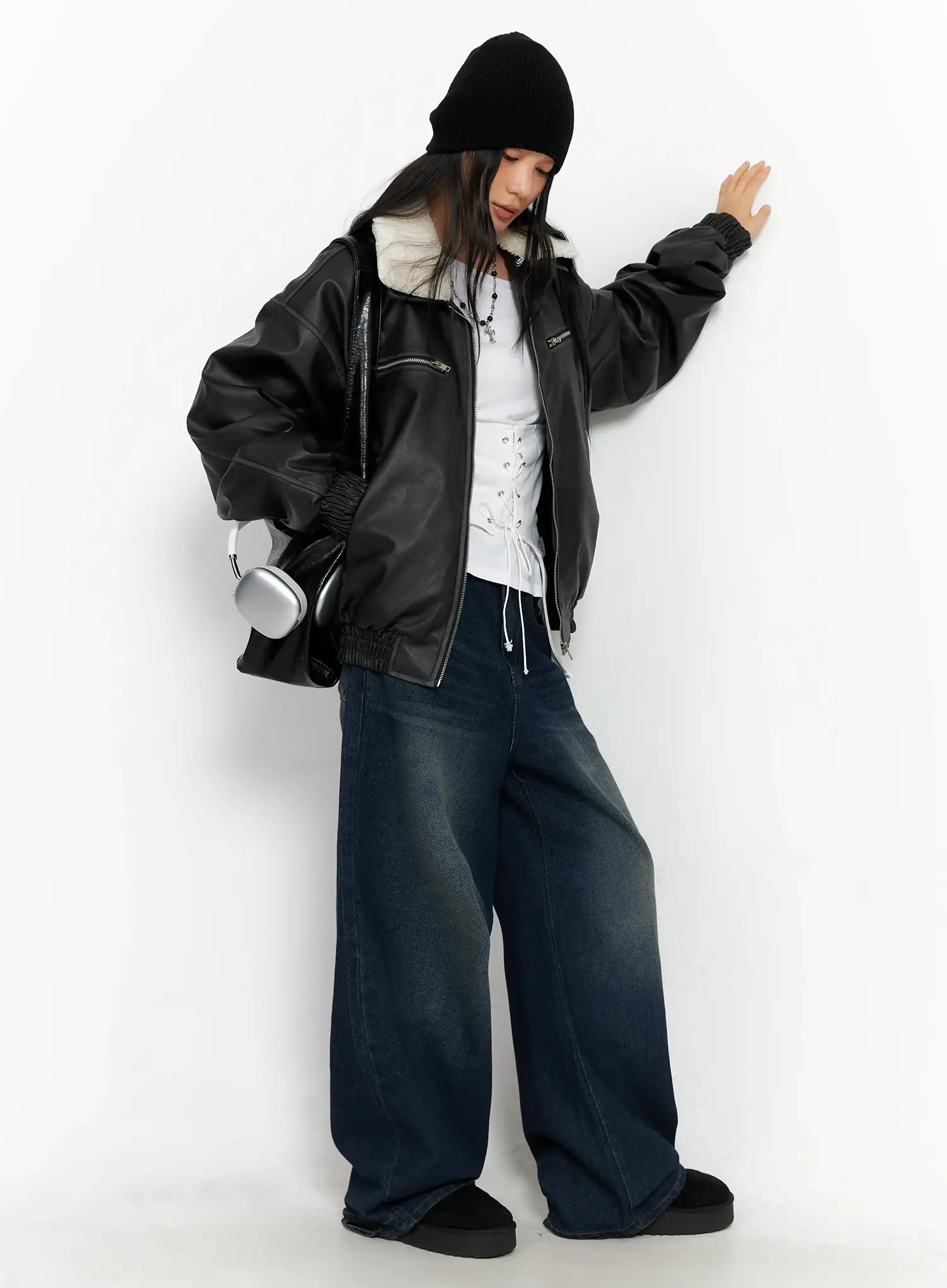 Rayna Vintage Washed Wide Jeans CO528 - Image 5