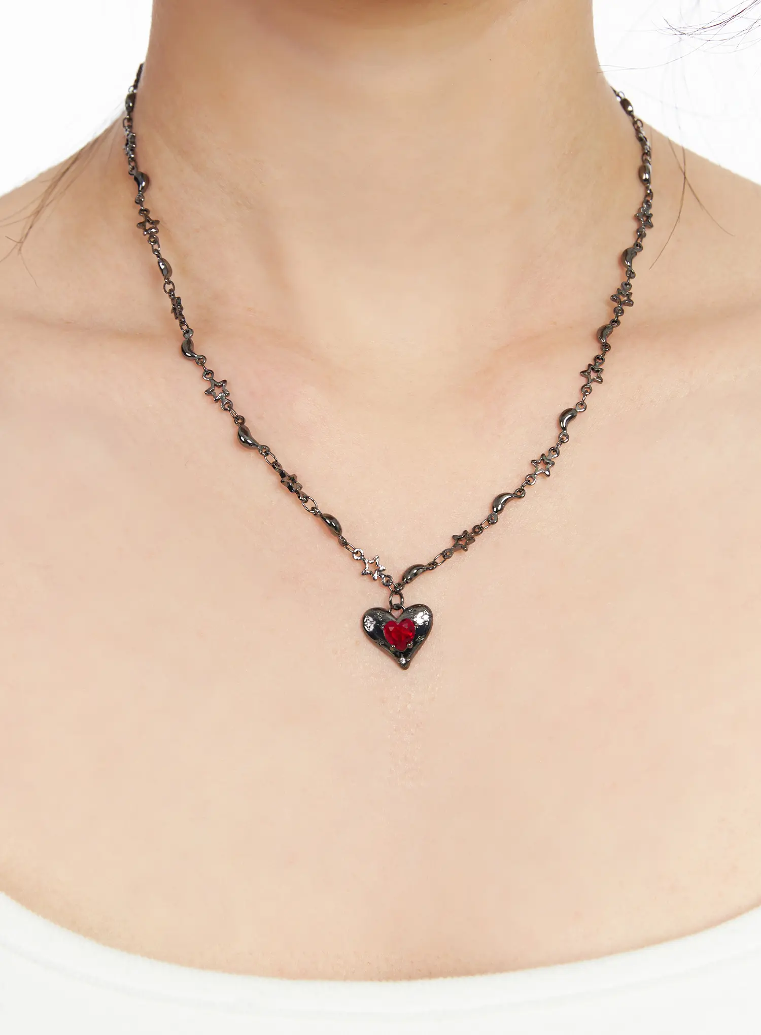 Red Heart Necklace CJ523