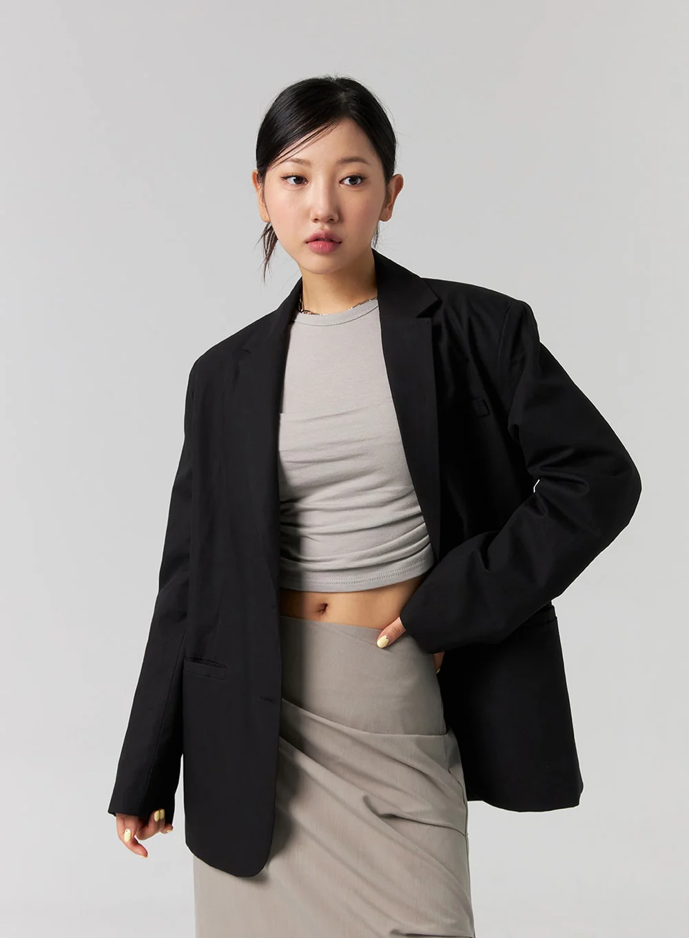 Relaxed Cotton Blazer CG329 - Image 4