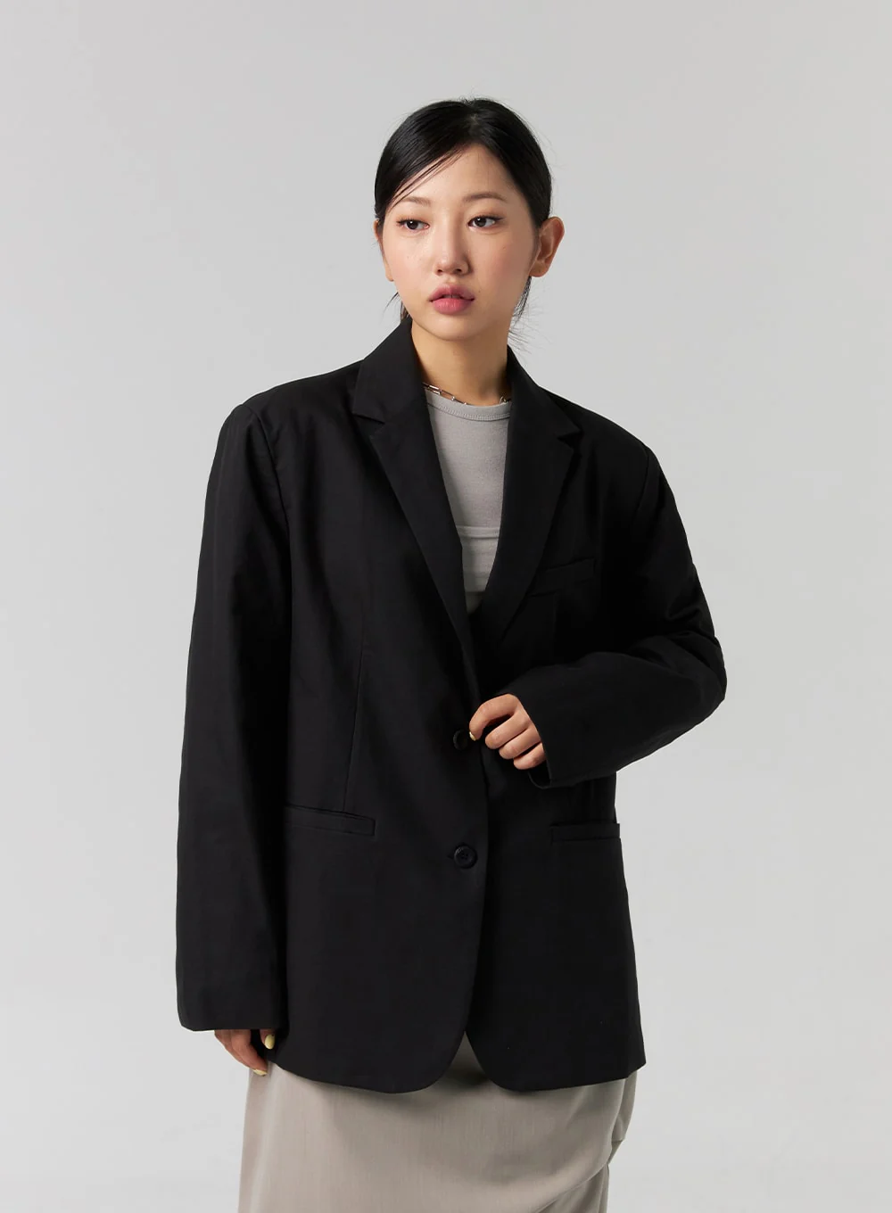 Relaxed Cotton Blazer CG329 - Image 8