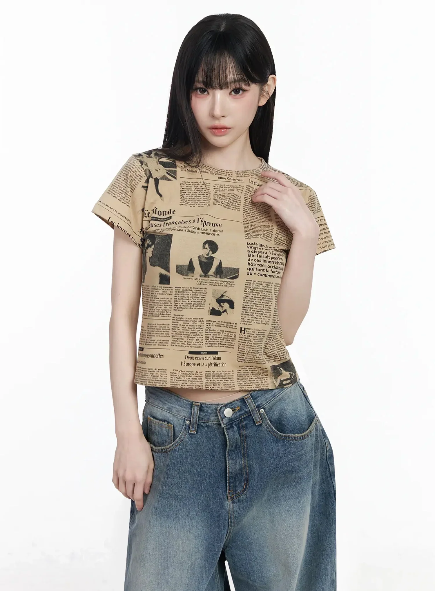 Retro Graphic Short Sleeve Tee IY511 - Image 3