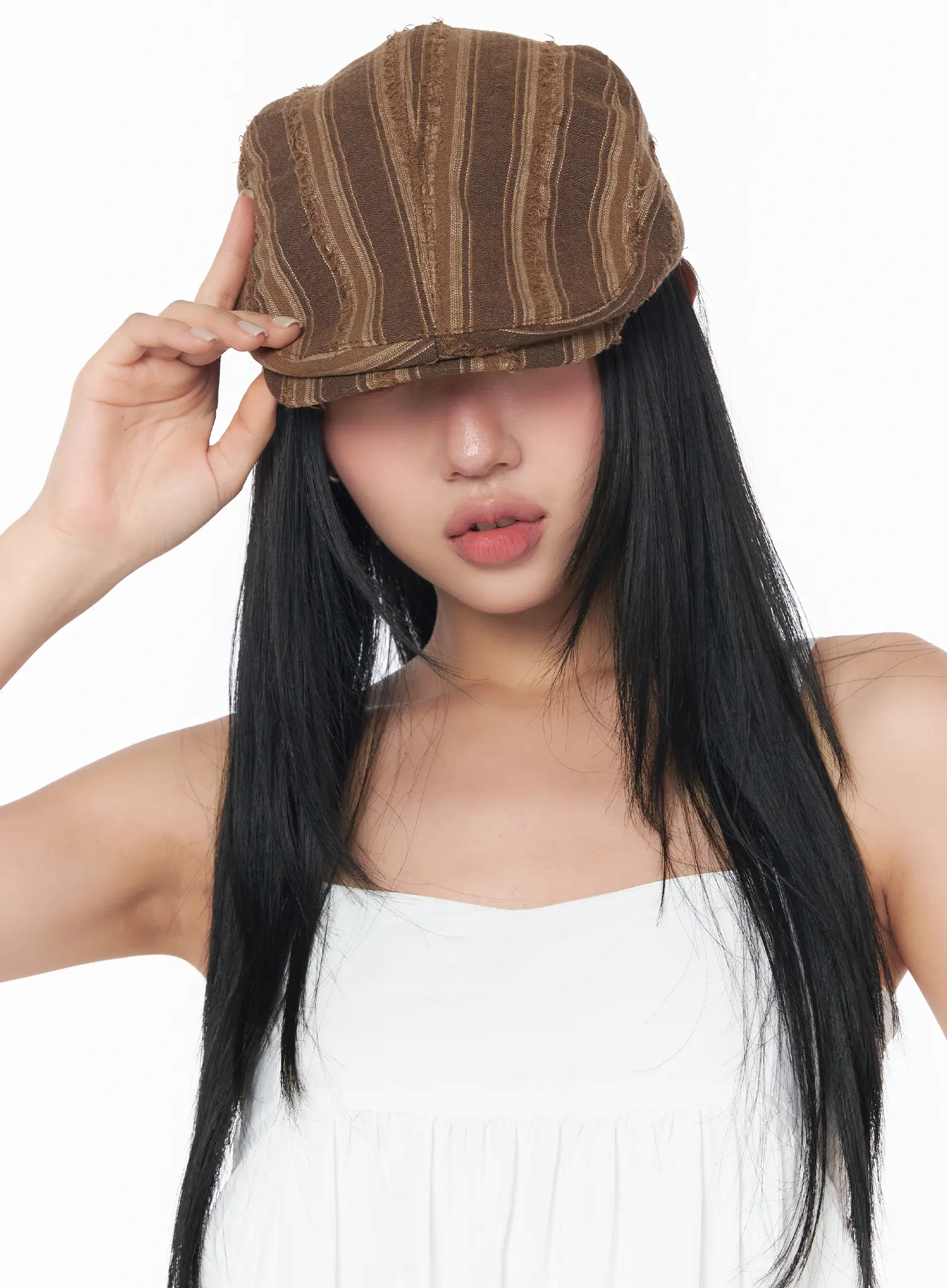 Retro-Style Stripe Cap CY513