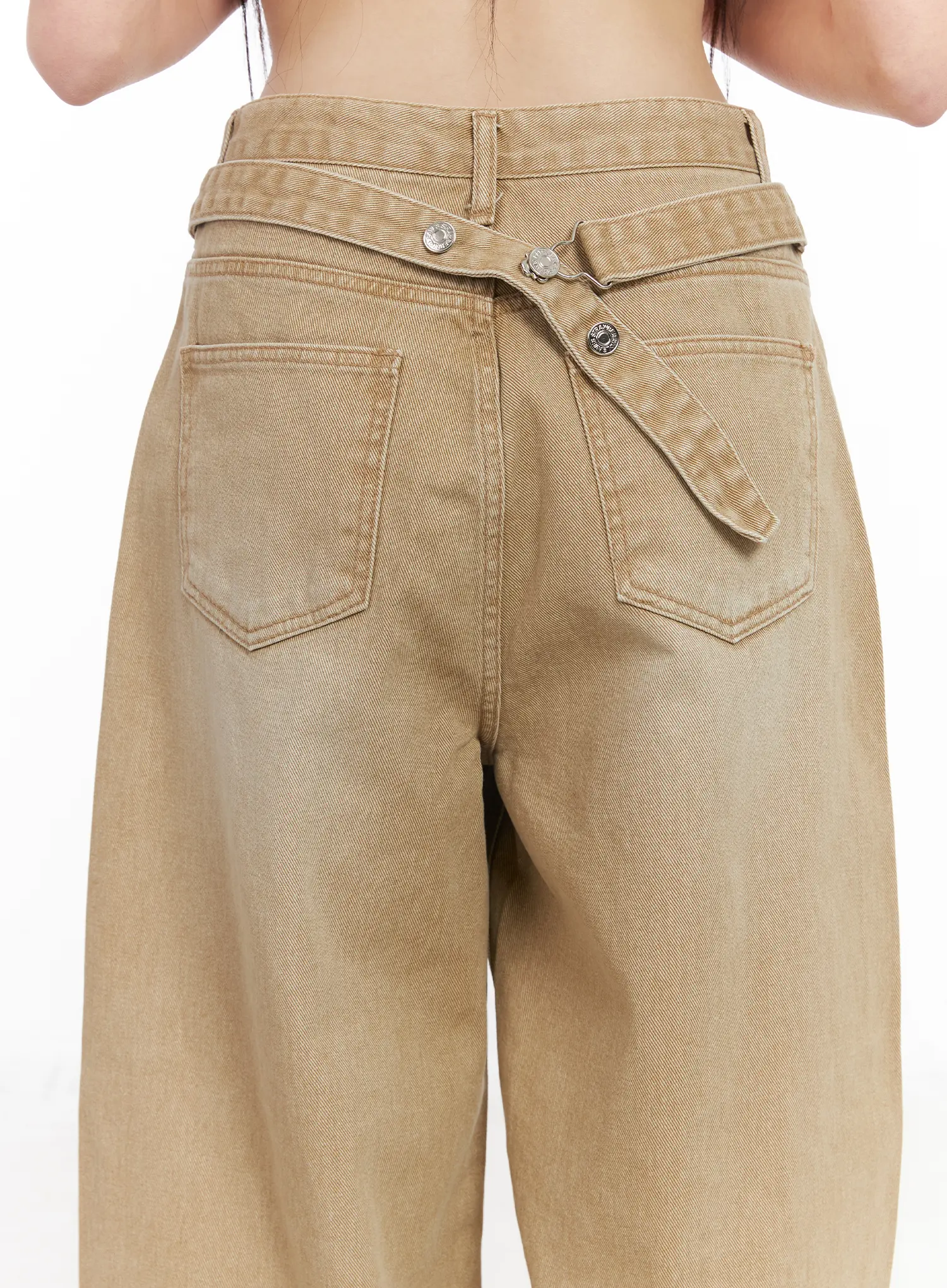 Retro Washed Wide-Leg Pants CM513 - Image 8
