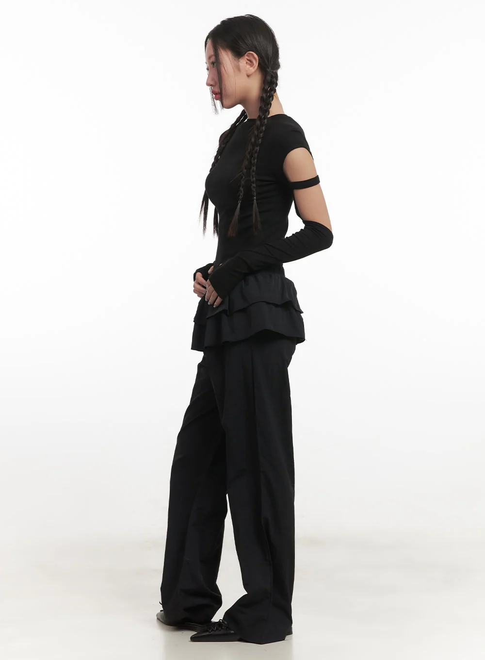 Ribbed Cut Out Crop Top CF524 - Image 3