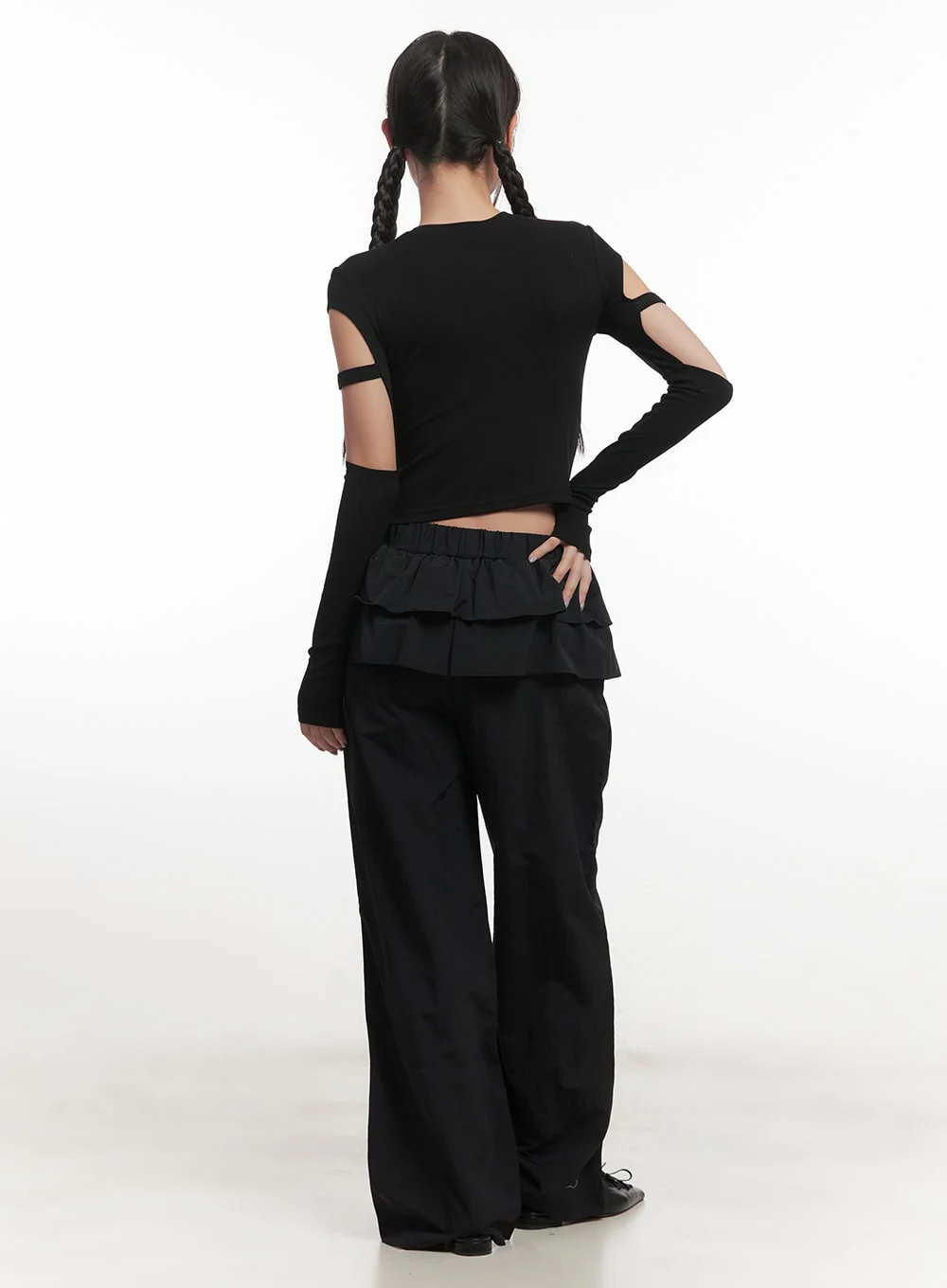 Ribbed Cut Out Crop Top CF524 - Image 4