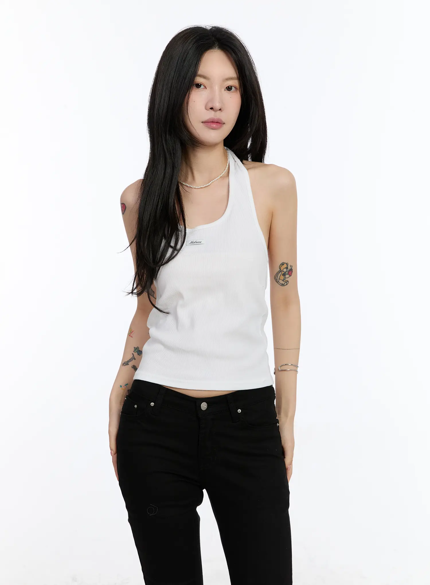 Ribbed Halter Top CA507 - Image 2