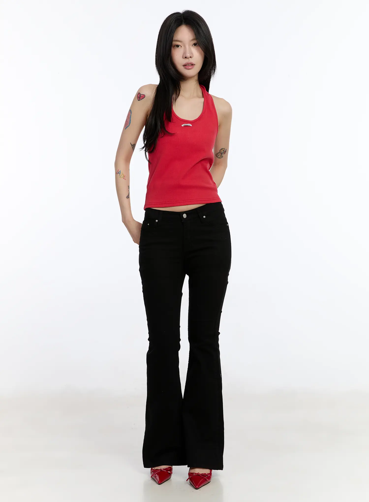 Ribbed Halter Top CA507 - Image 3