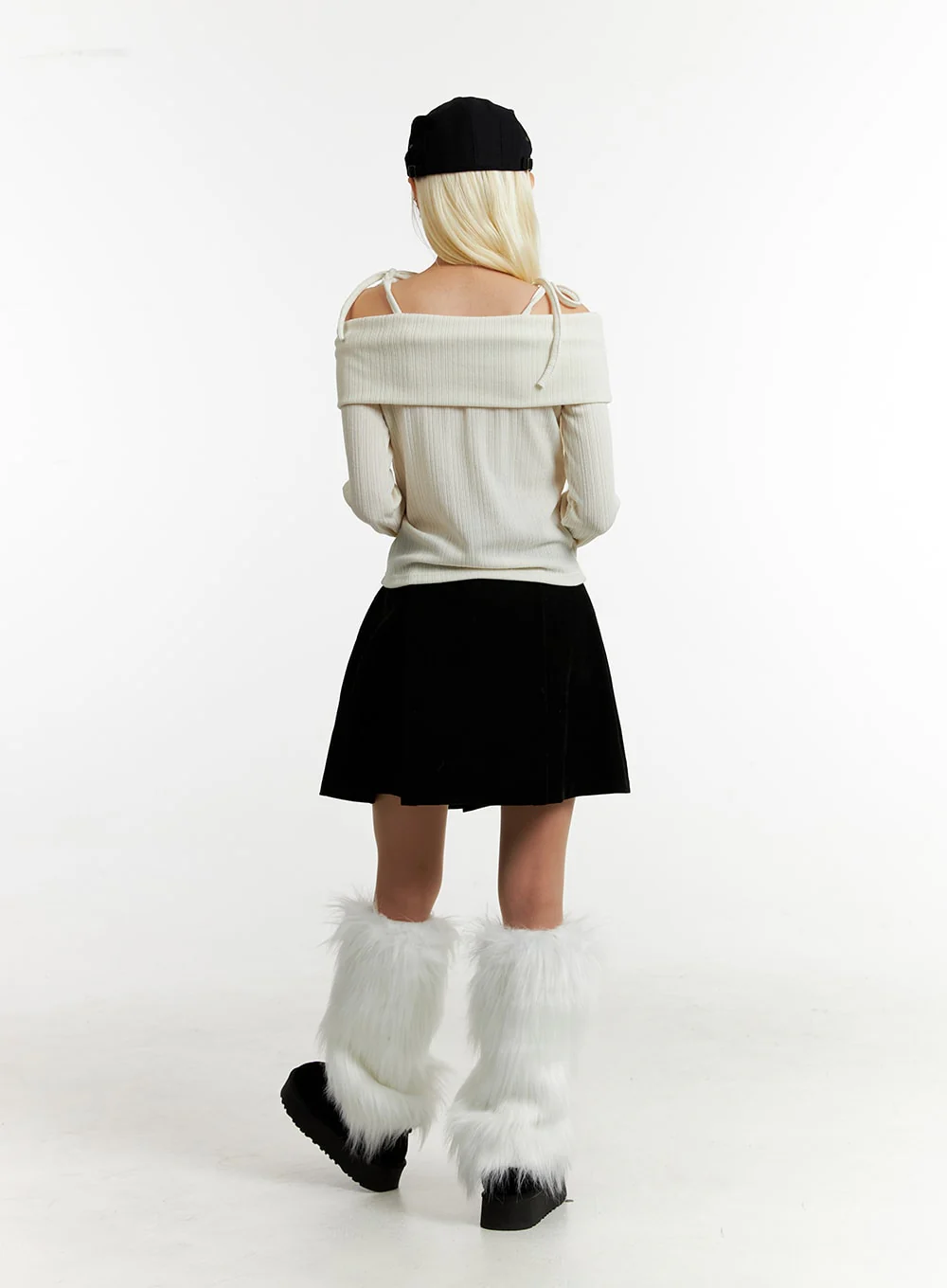 Ribbed Off-Shoulder Long Sleeve Top ID315 - Image 6