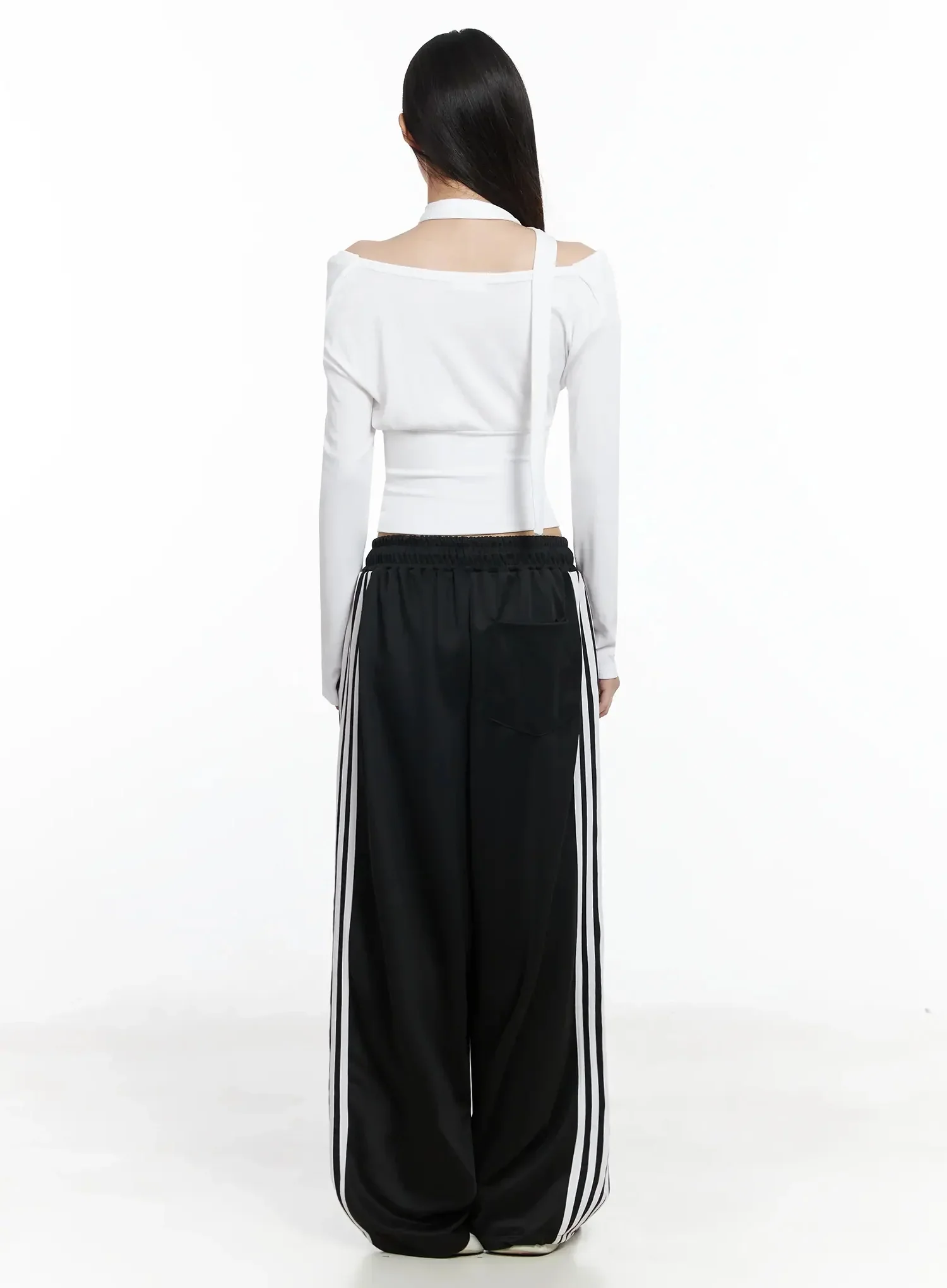 Ribbed Off-Shoulder Top and Scarf Set IM506 - Image 10
