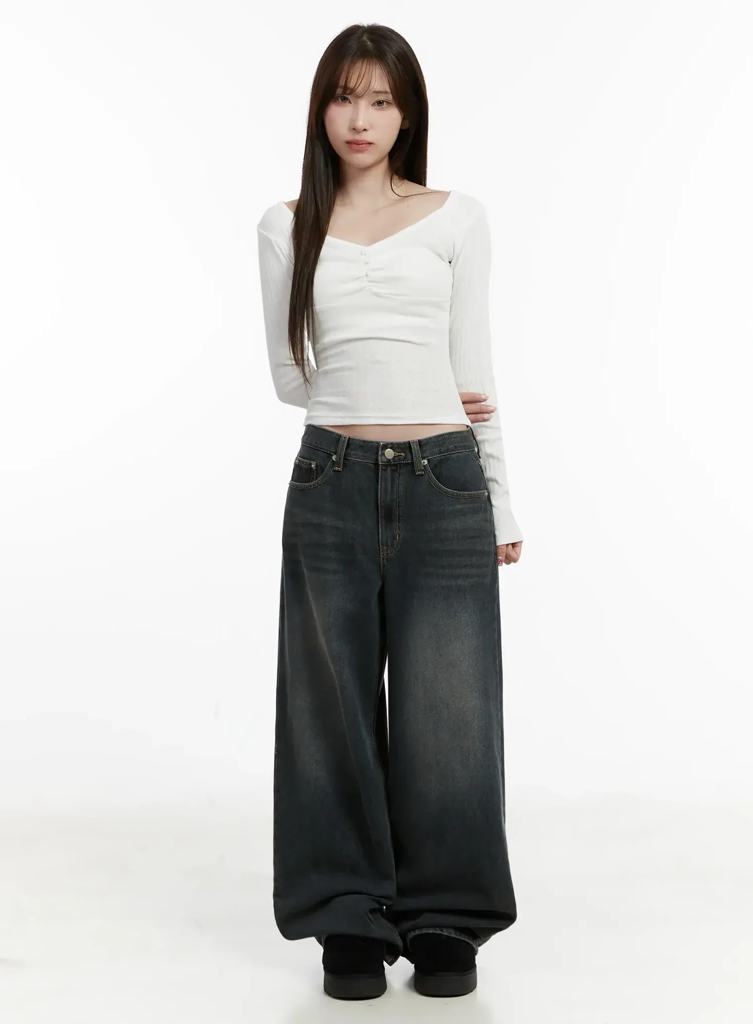 Ribbed Shirring Top IJ521 - Image 6