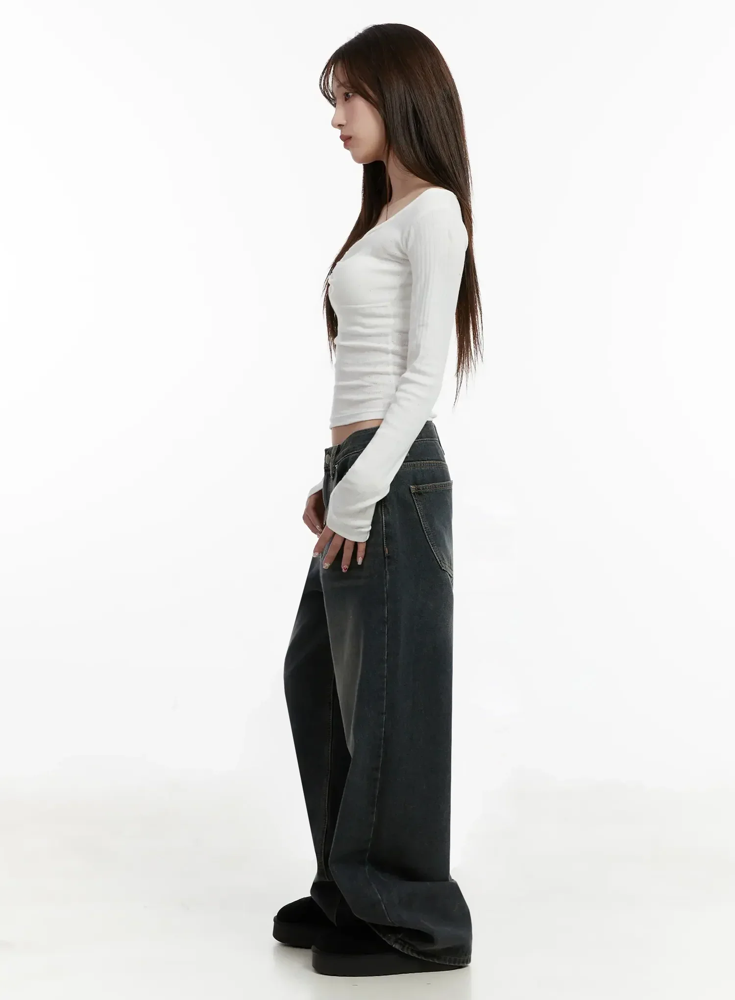 Ribbed Shirring Top IJ521 - Image 9