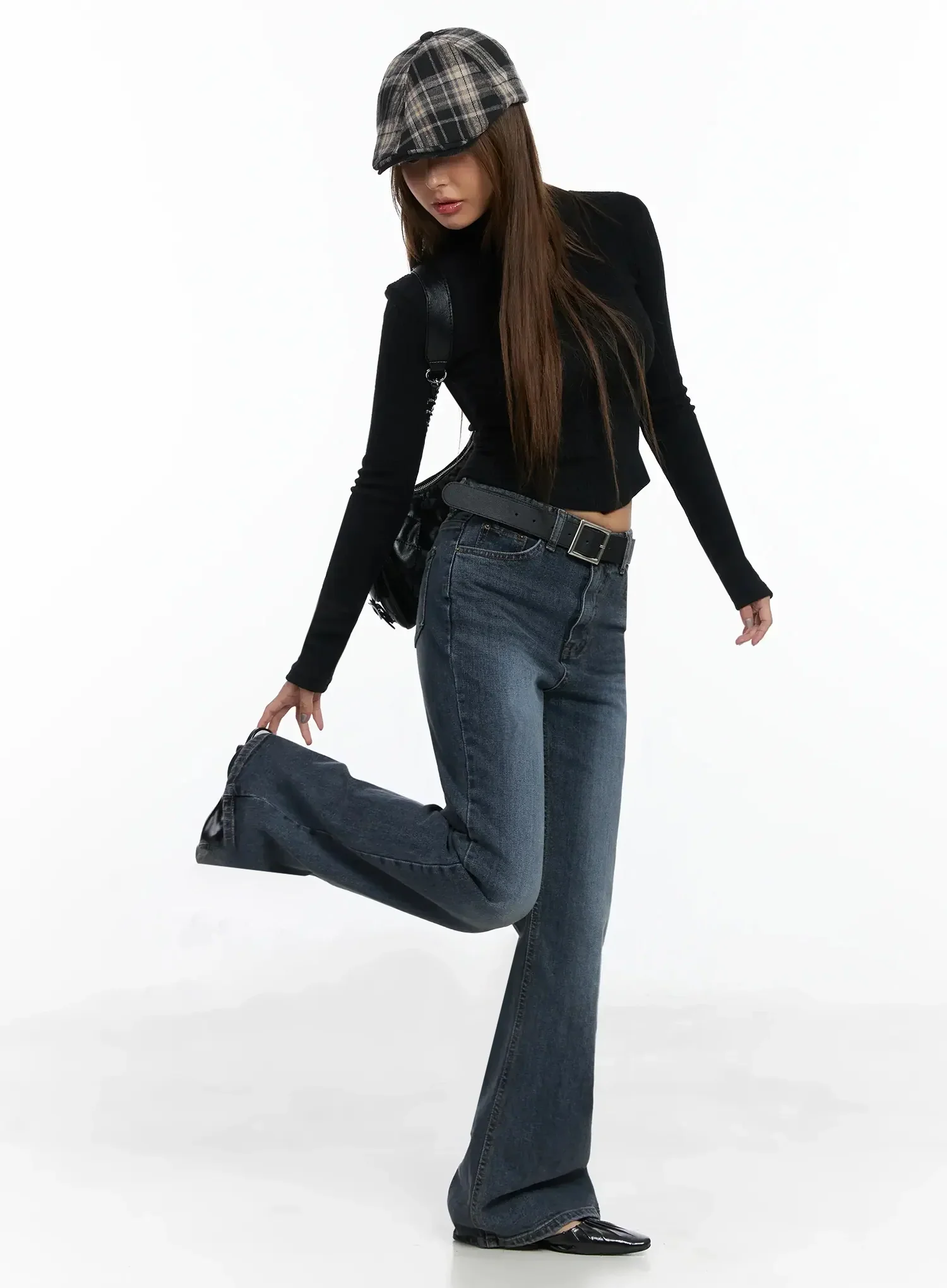 Ribbed Turtleneck Top ID503 - Image 12
