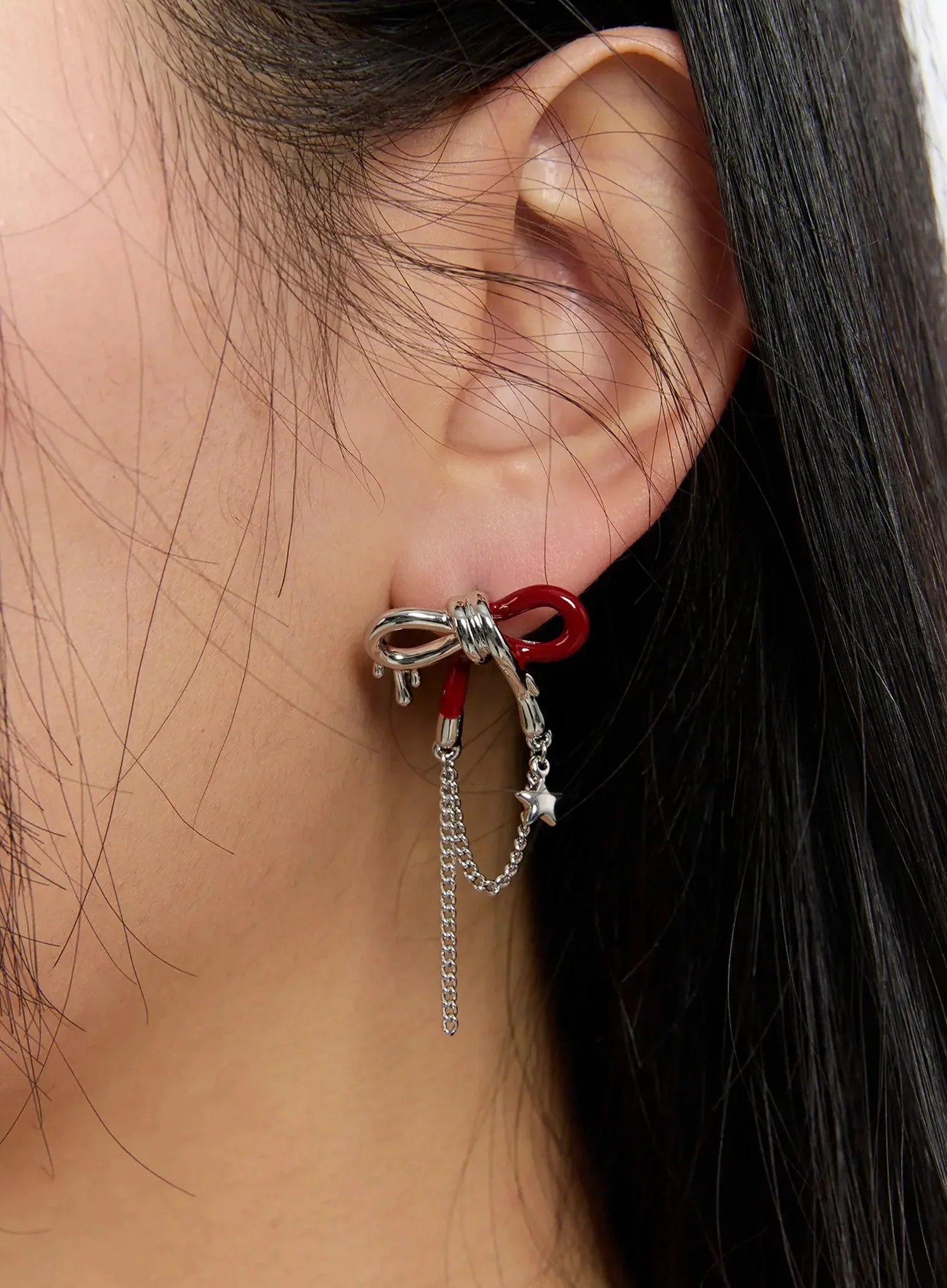 Ribbon Dangle Earrings IF526