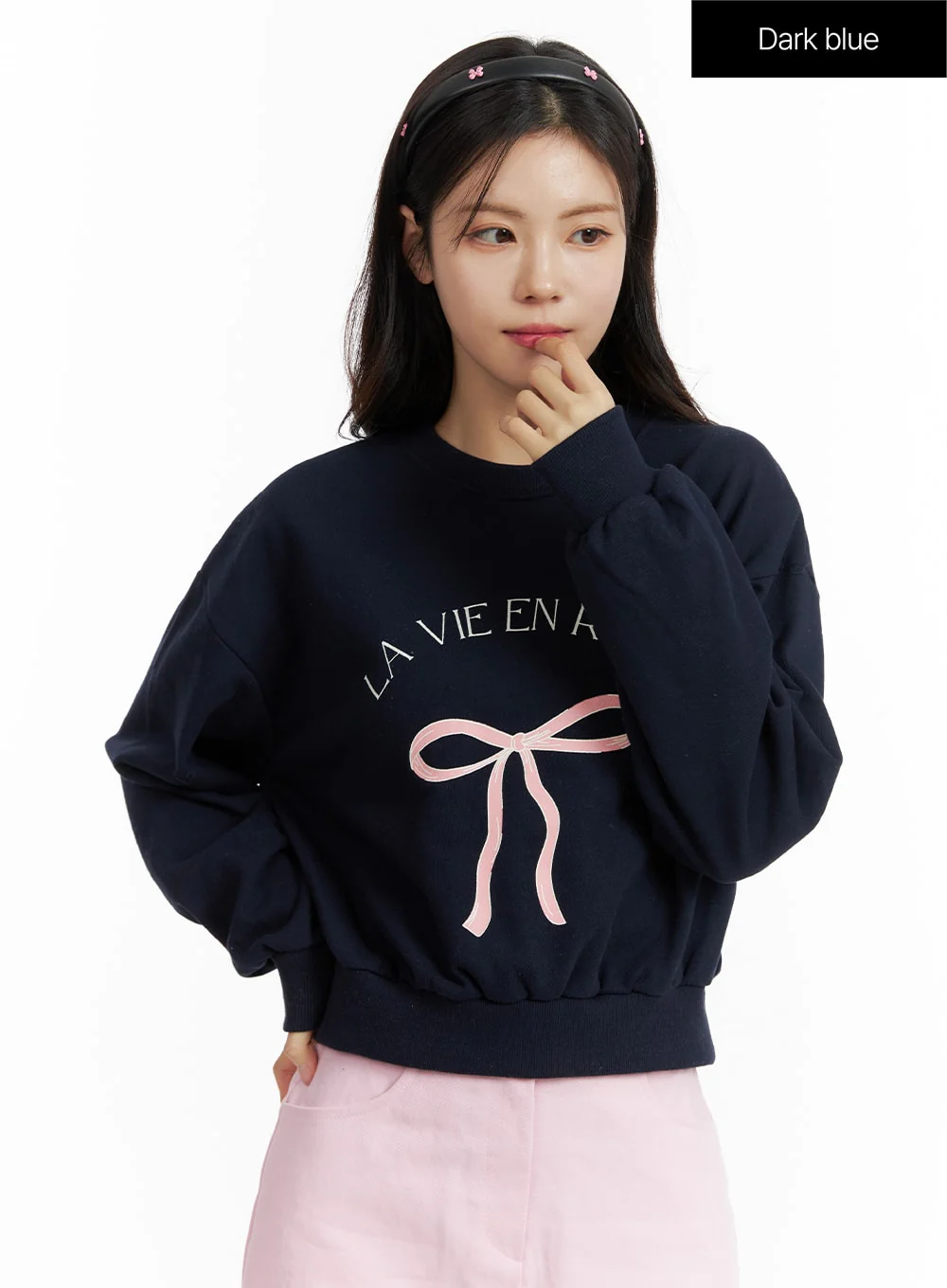Ribbon Graphic Sweatshirt OF414 - Image 9