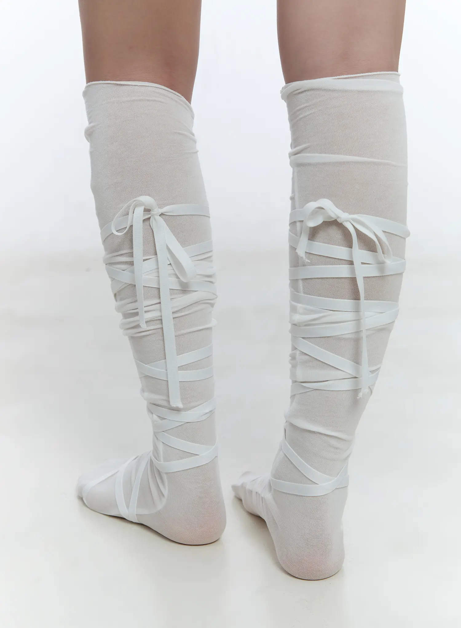 Ribbon Strap Knee-Length Socks CU527 - Image 11