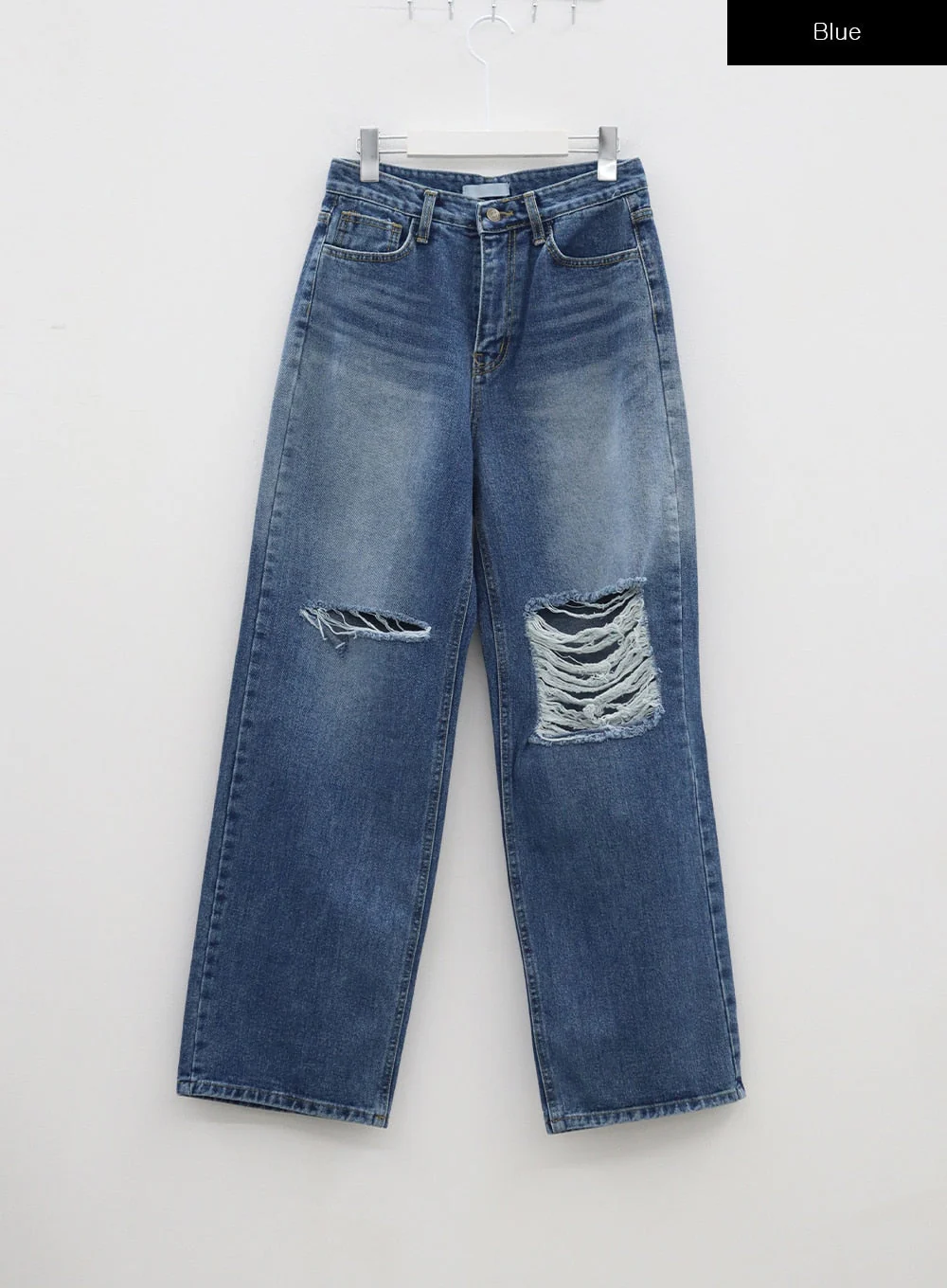 Ripped Knee Blue Jeans BA307 - Image 11