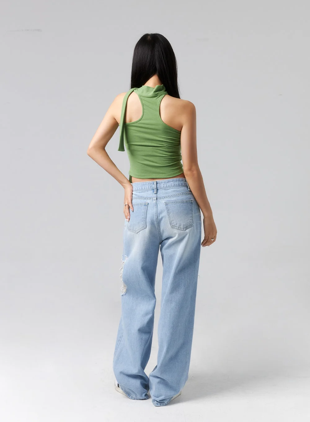 Ripped Side Jeans CL320 - Image 12
