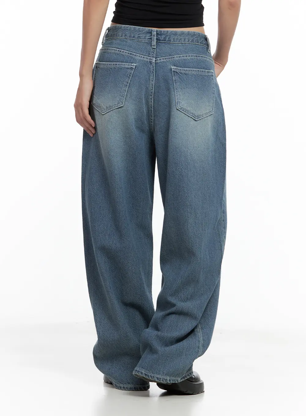 Riwon Retro-Wash Wide Summer Denim Jeans CL508 - Image 7
