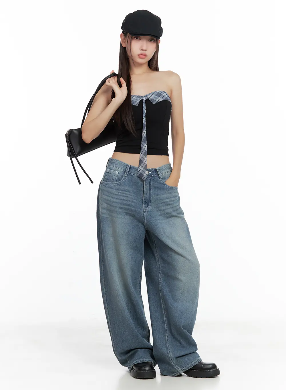 Riwon Retro-Wash Wide Summer Denim Jeans CL508 - Image 8