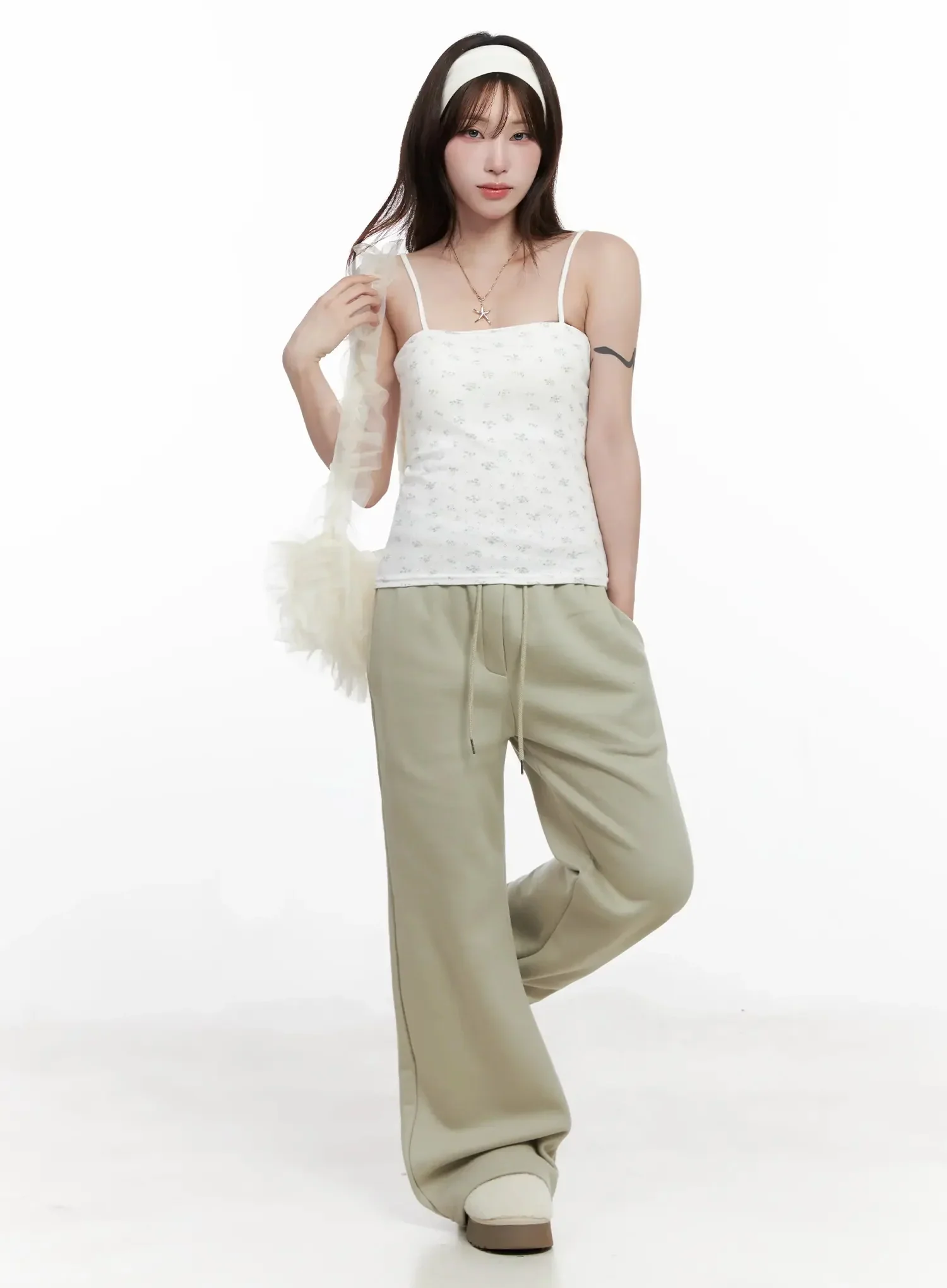 Romantic Floral Padded Camisole Top IN514 - Image 2