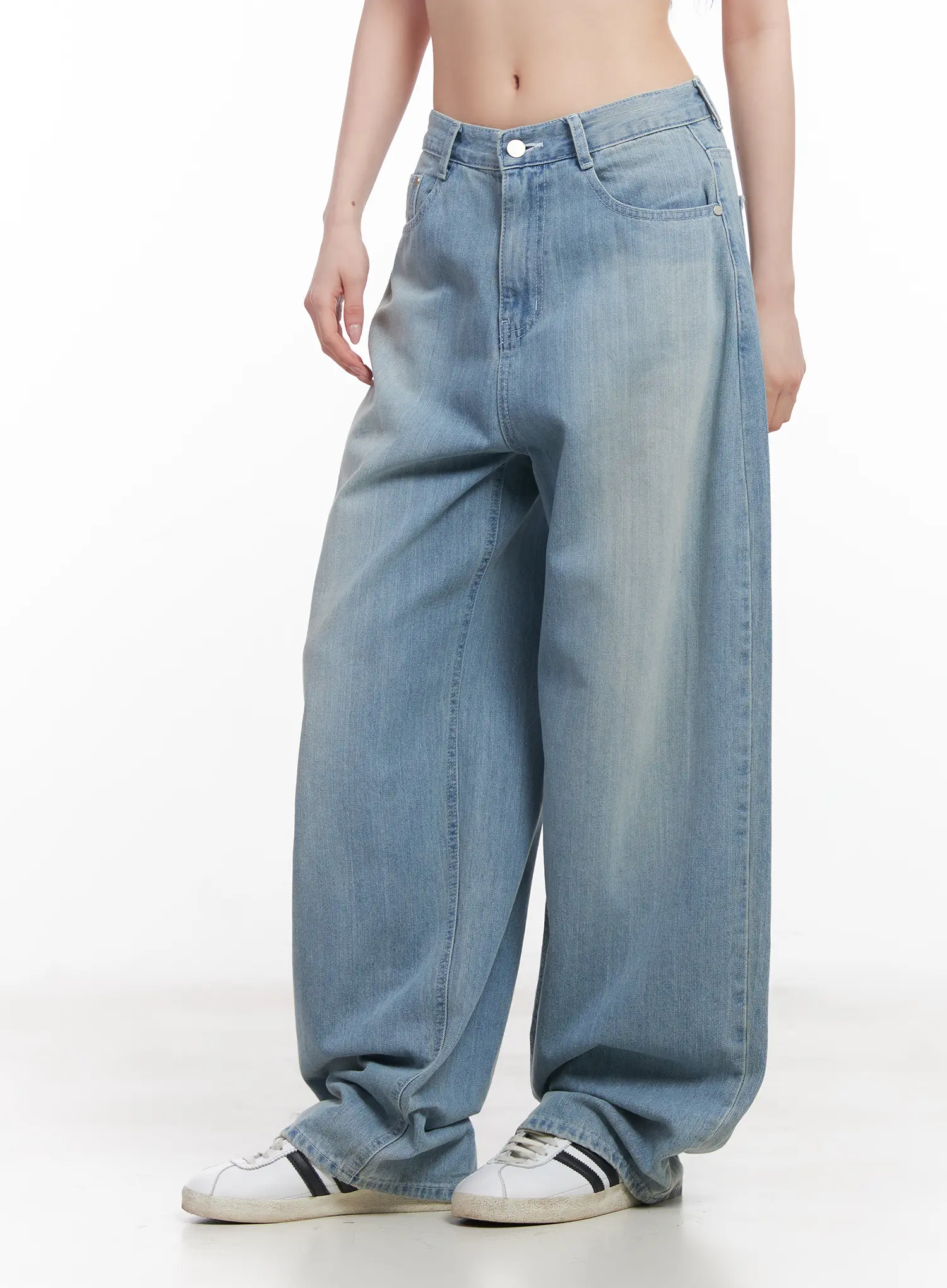 Rose Washed Baggy Summer Denim Jeans CU511 - Image 10
