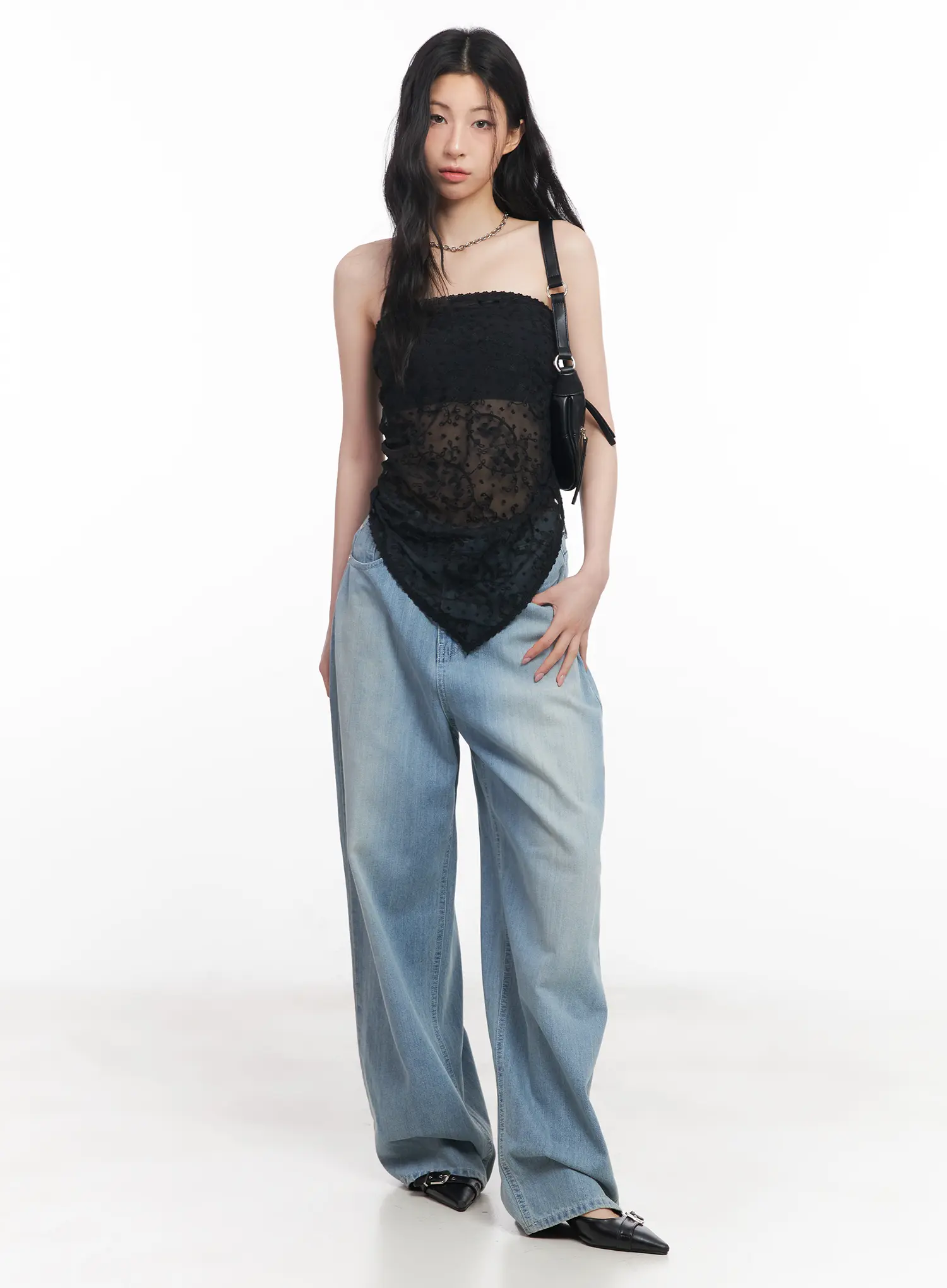 Rose Washed Baggy Summer Denim Jeans CU511 - Image 8