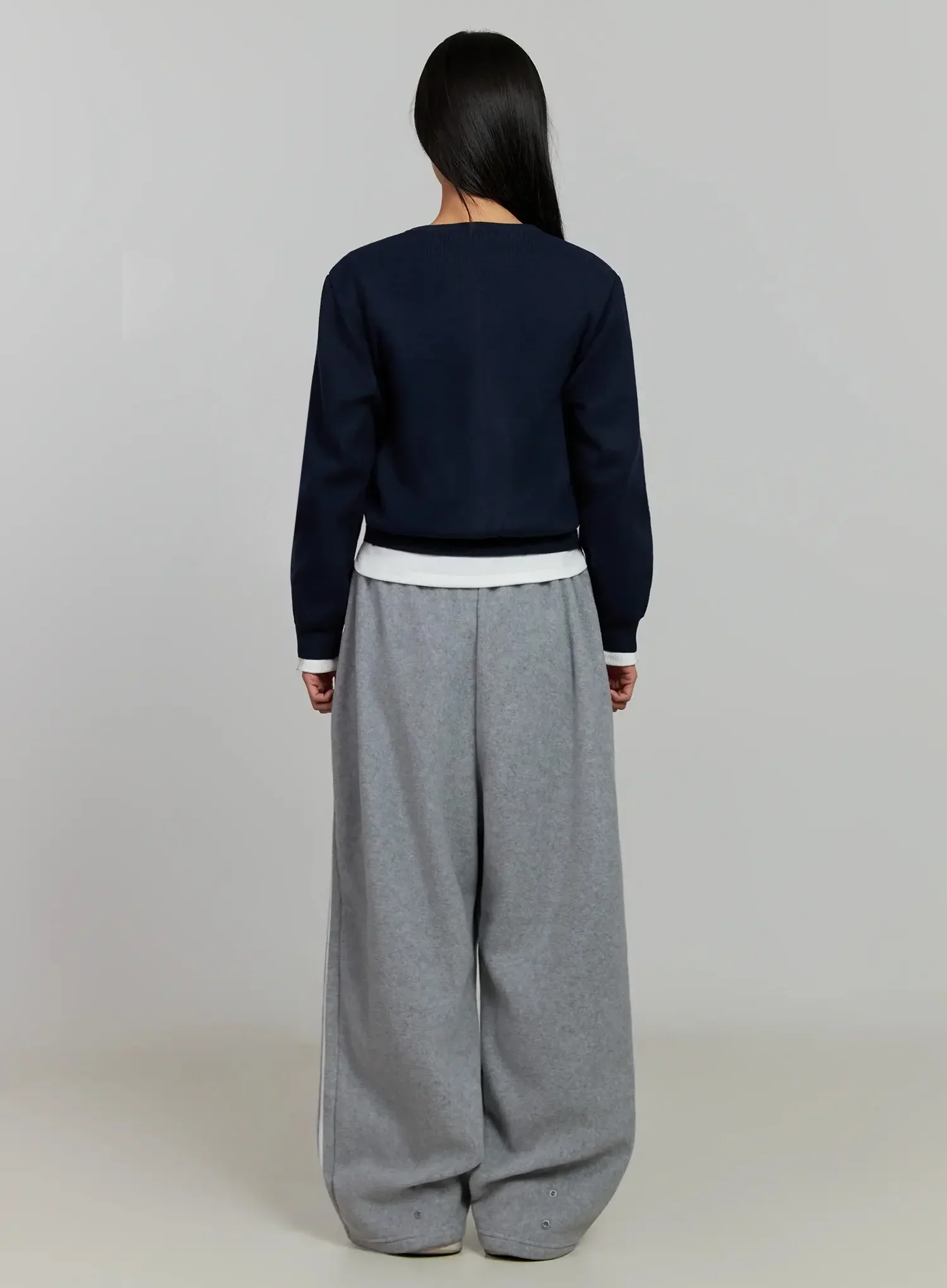 Round Neck Knit Cardigan IJ505 - Image 10