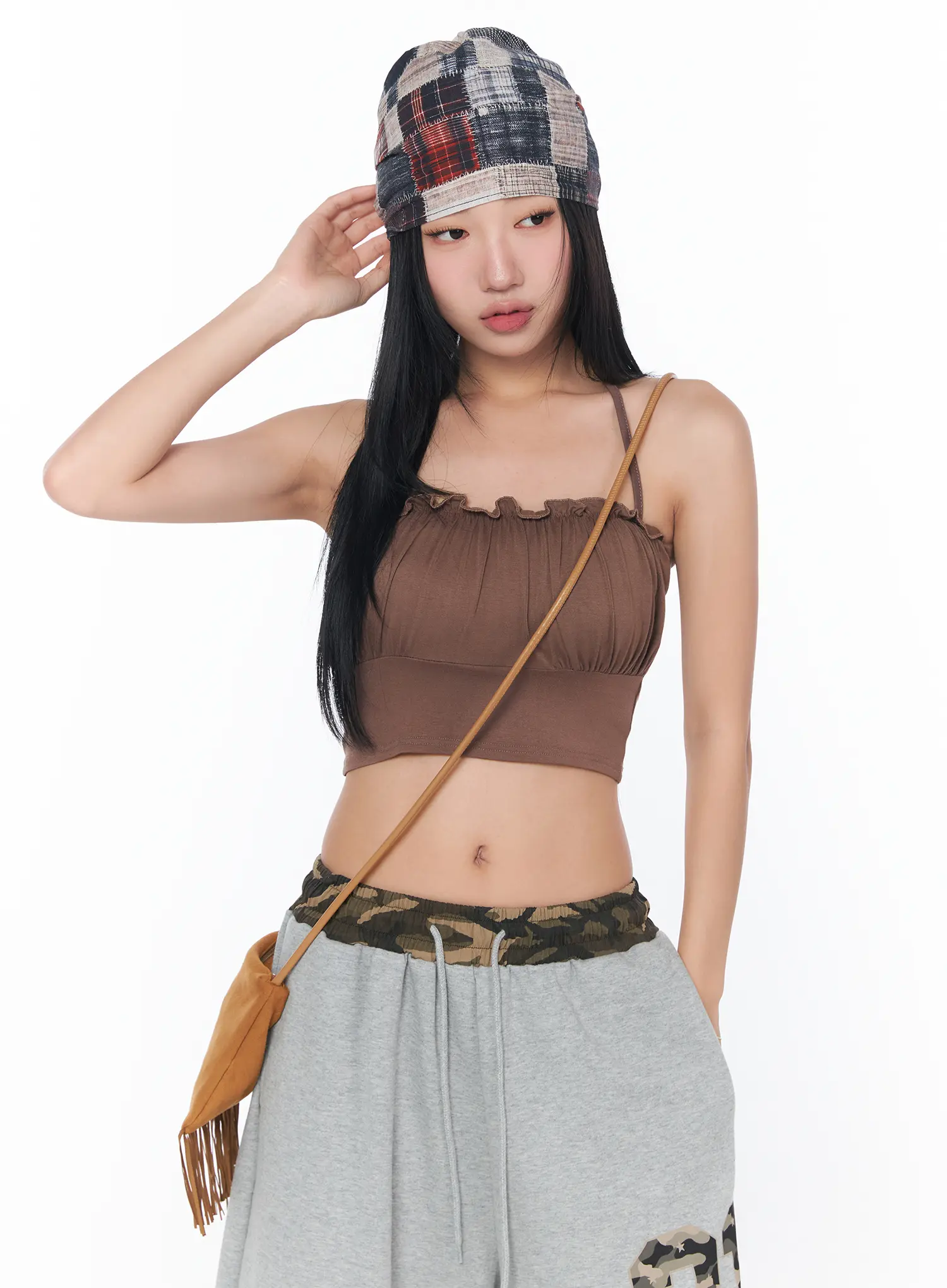 Ruffle Frill Cropped Top CY513