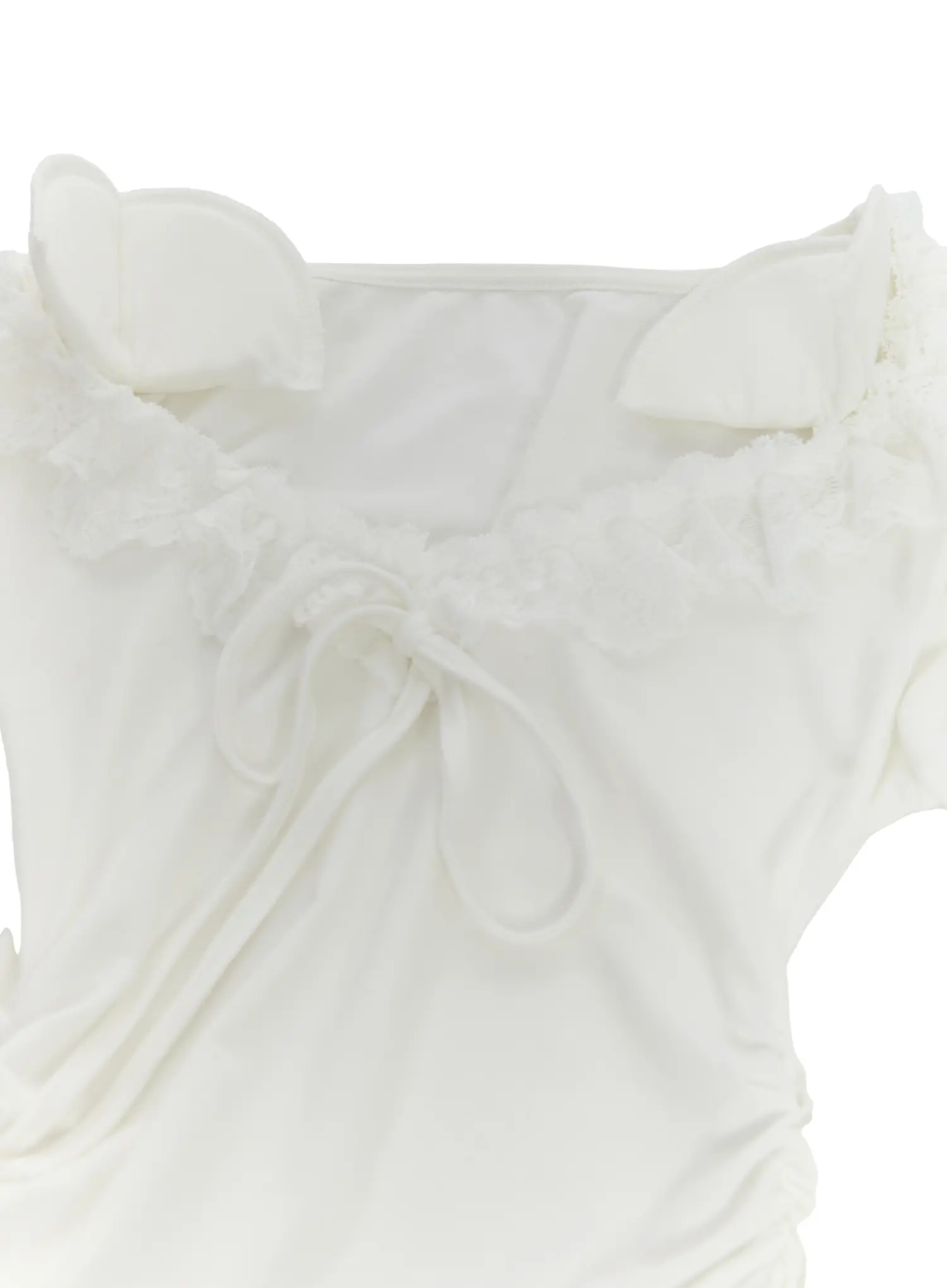 Ruffle Layered Mini Dress with Shoulder Pads CA501 - Image 10