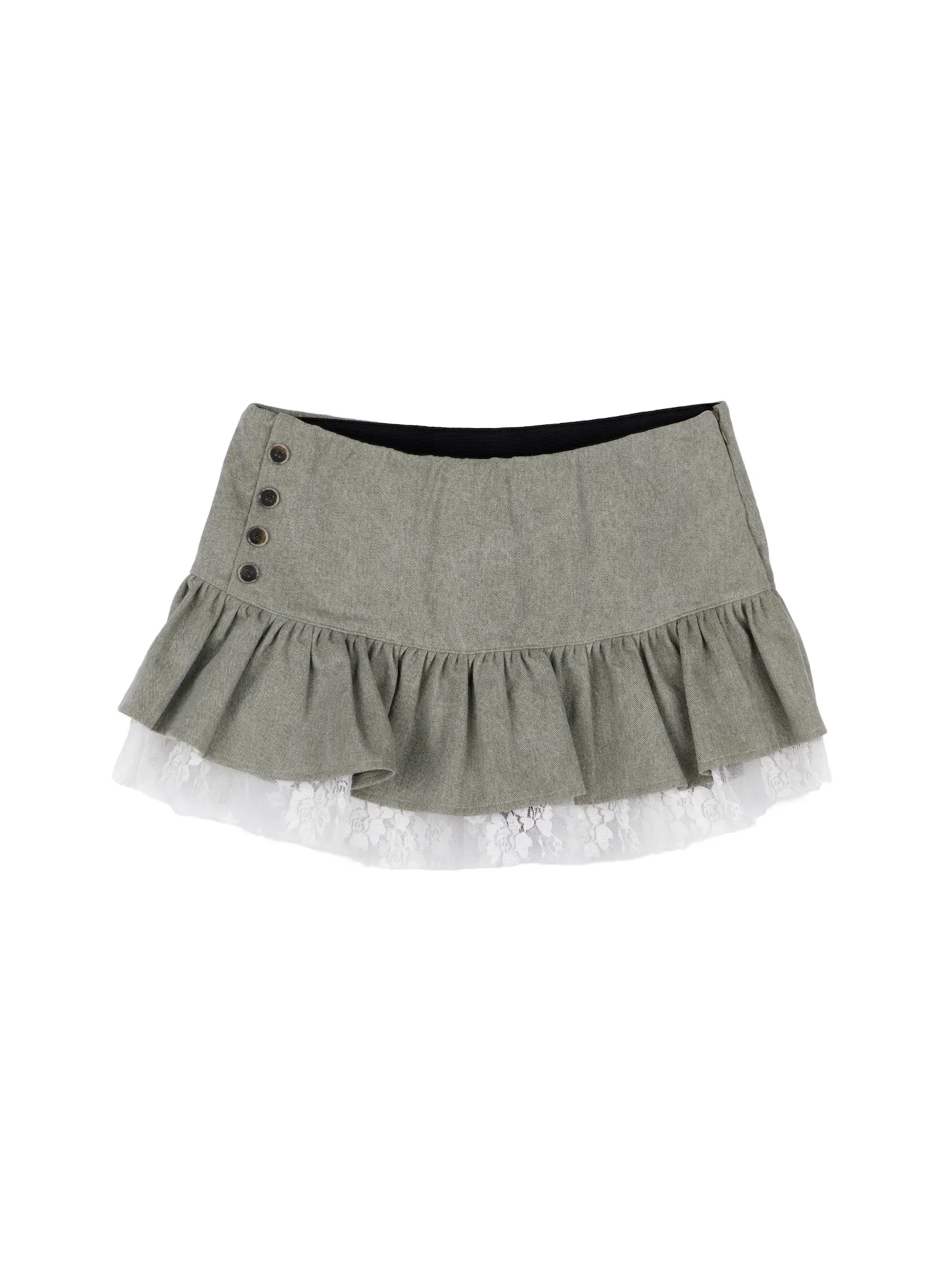 Ruffled Lace Mini Skirt CA521 - Image 9