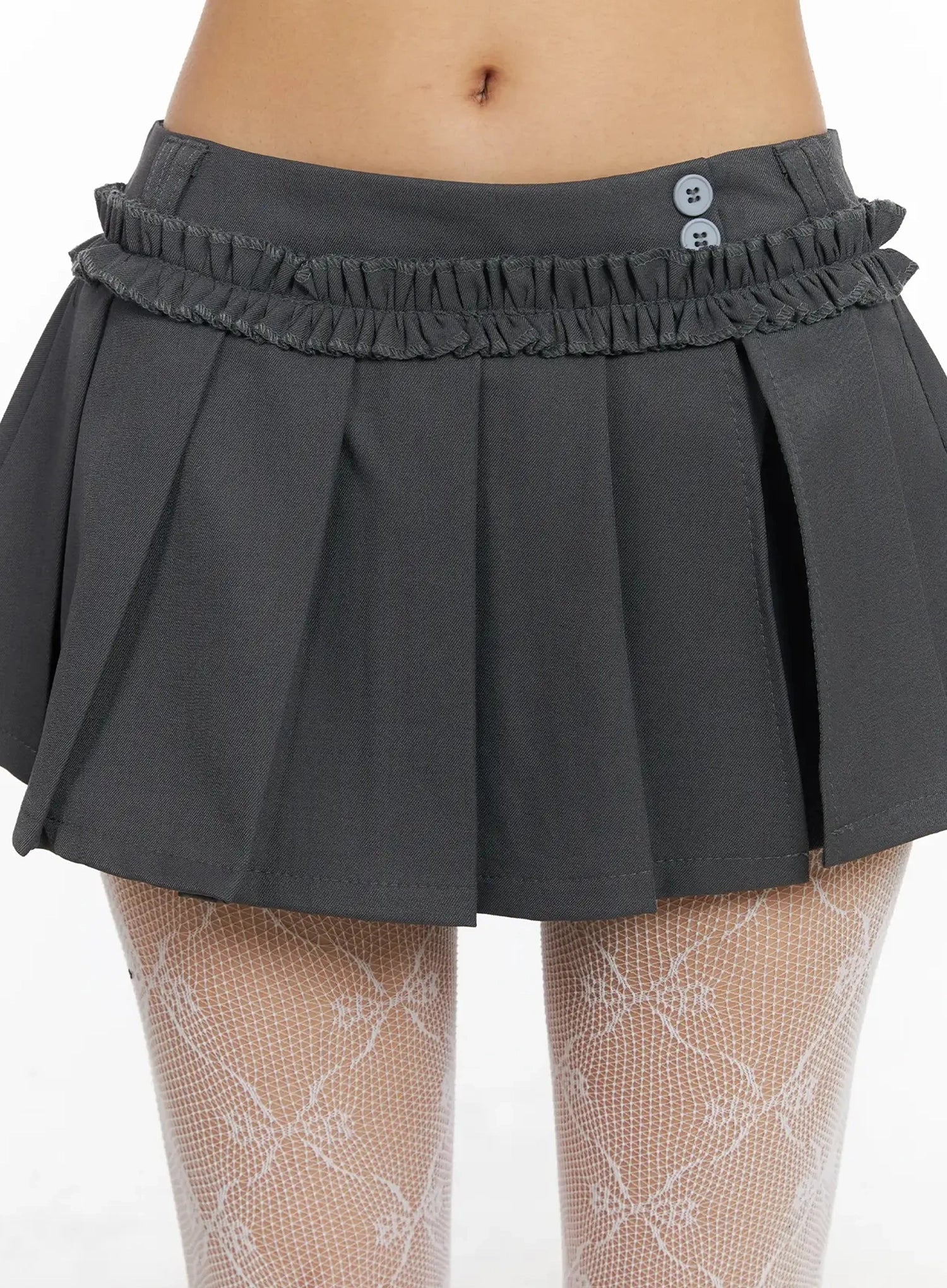 Ruffled Pleated Mini Skirt IA508 - Image 4