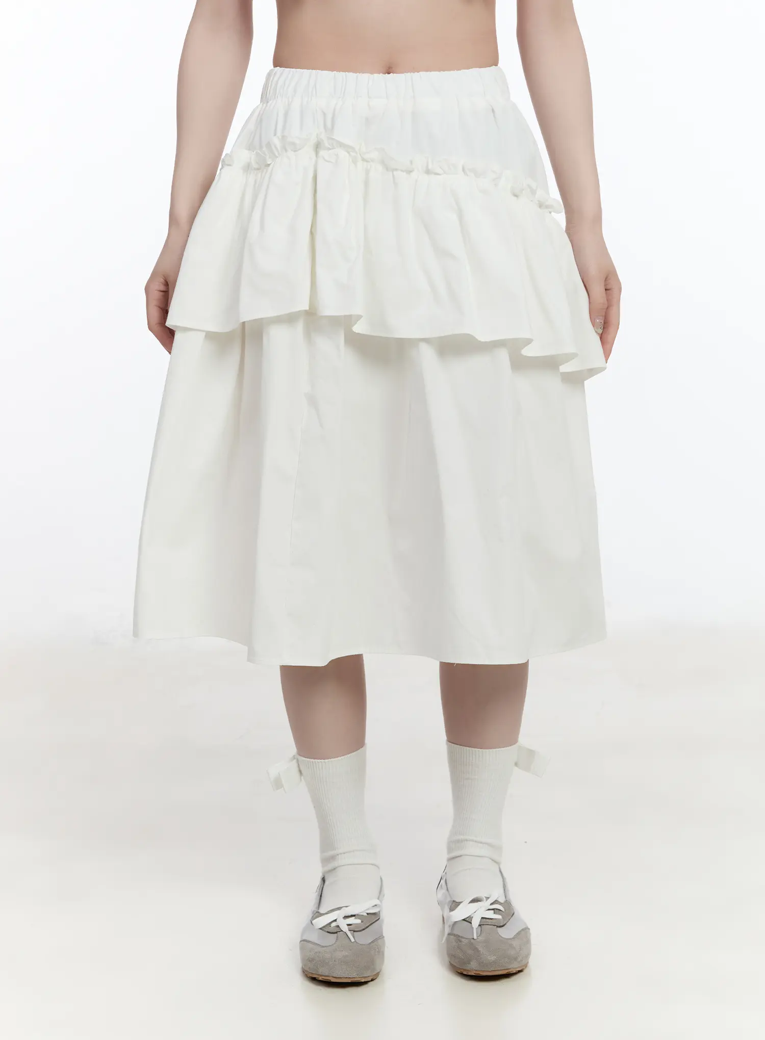 Ruffled Tiered Midi Skirt CA503 - Image 2