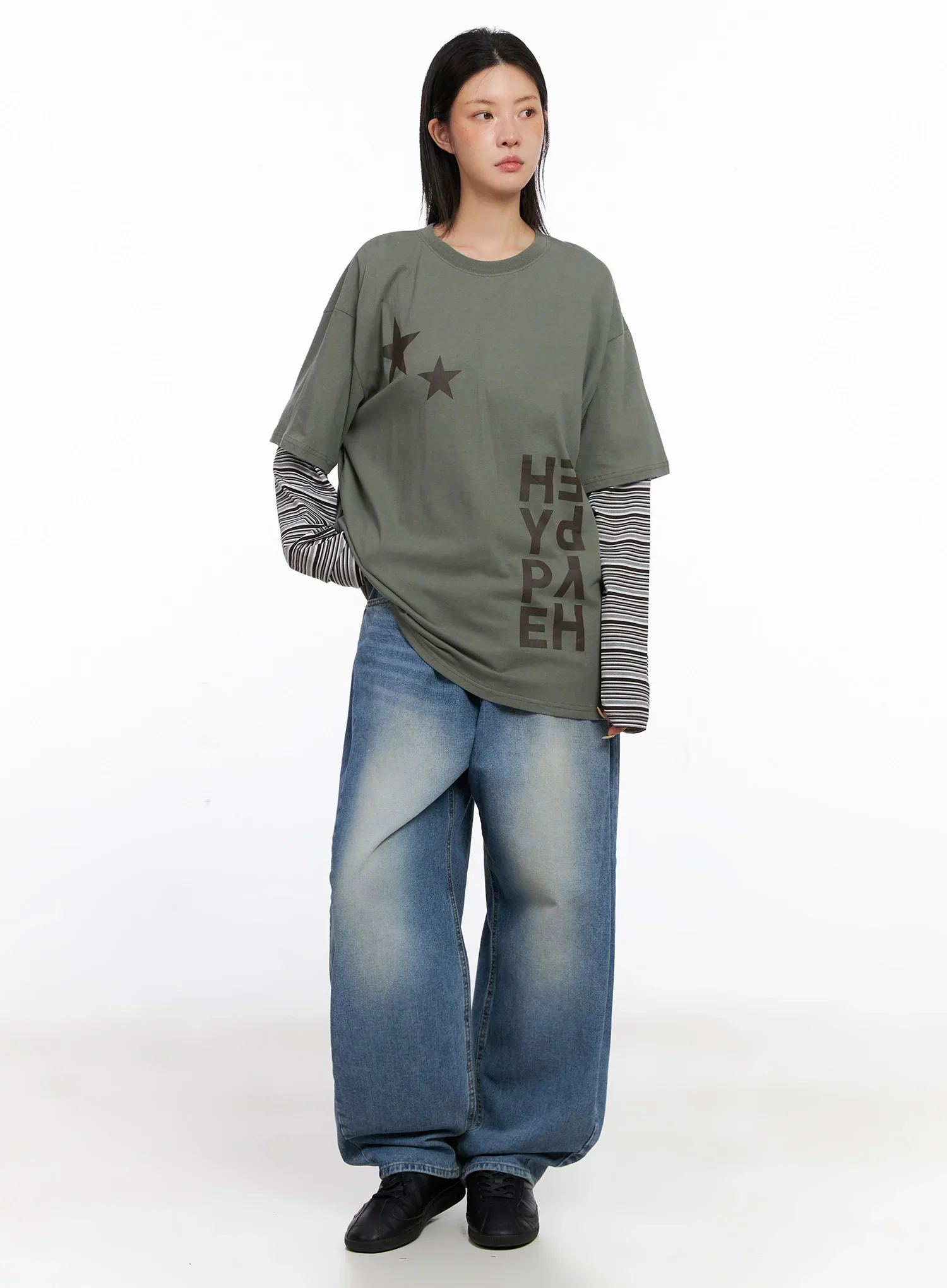 Ruthie Side Pleat Relaxed-Fit Jeans IS515 - Image 11