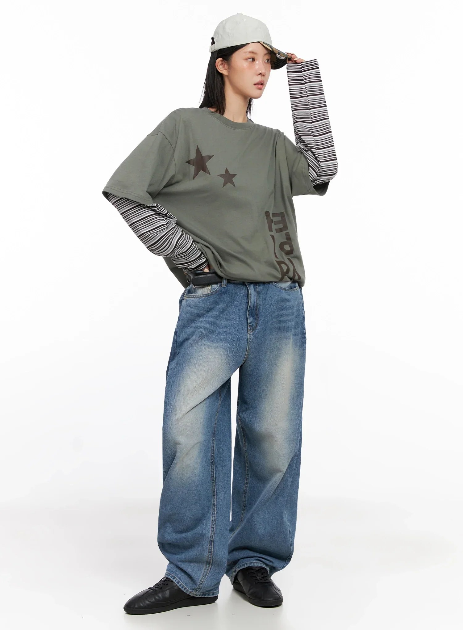 Ruthie Side Pleat Relaxed-Fit Jeans IS515 - Image 12