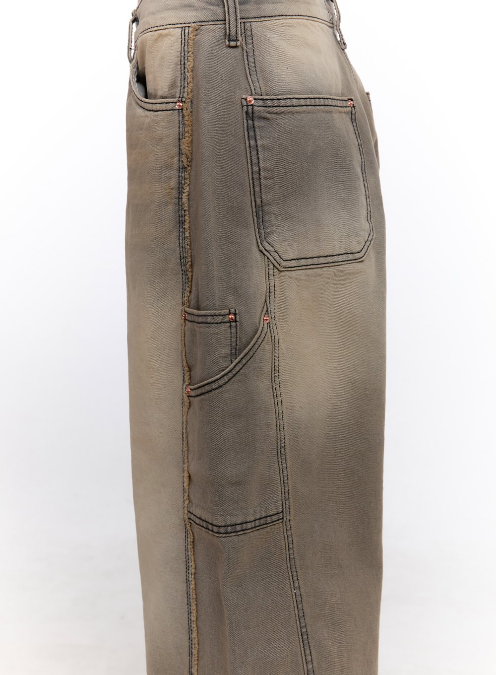 Sara Stitched Pocket Baggy Jeans CF512 - Image 8