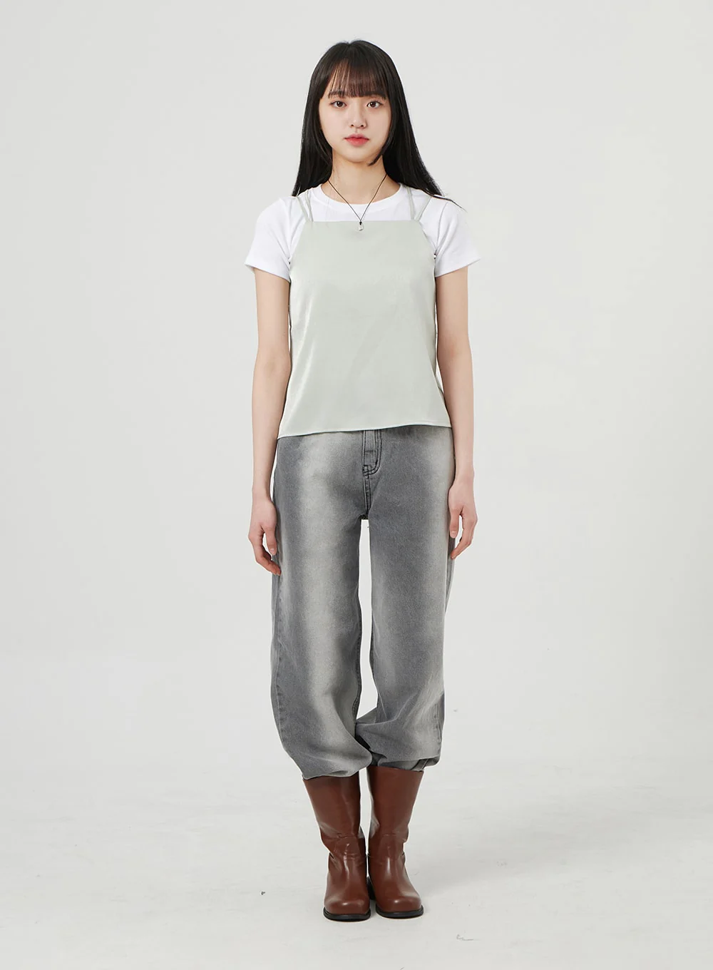 Satin Sleeveless Top OF327 - Image 6