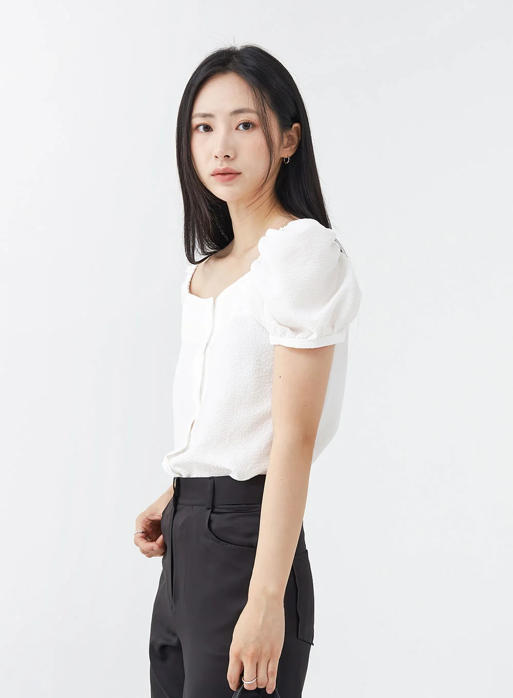 Satin Slit Straight Fit Tailored Pants OG10 - Image 8