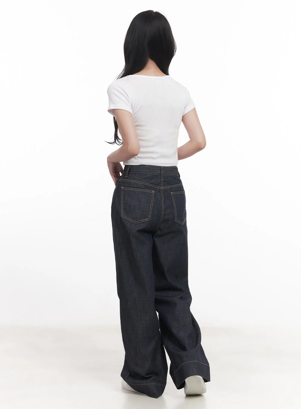 Seline Non-Fade Wide-Leg Jeans CA510 - Image 4
